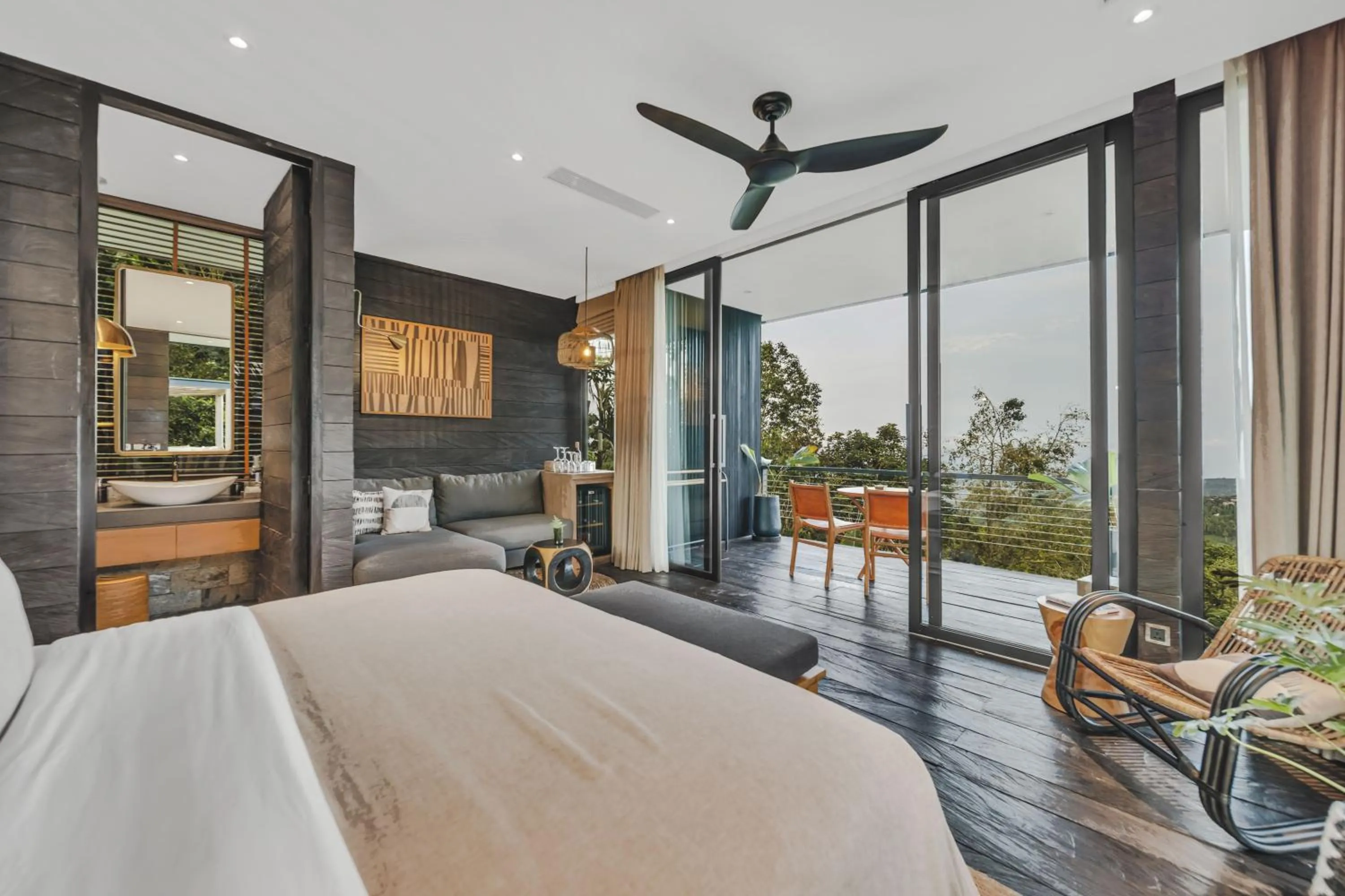 View (from property/room), Bed in Munduk Cabins