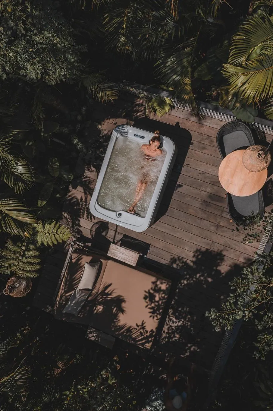 Hot Tub in Munduk Cabins