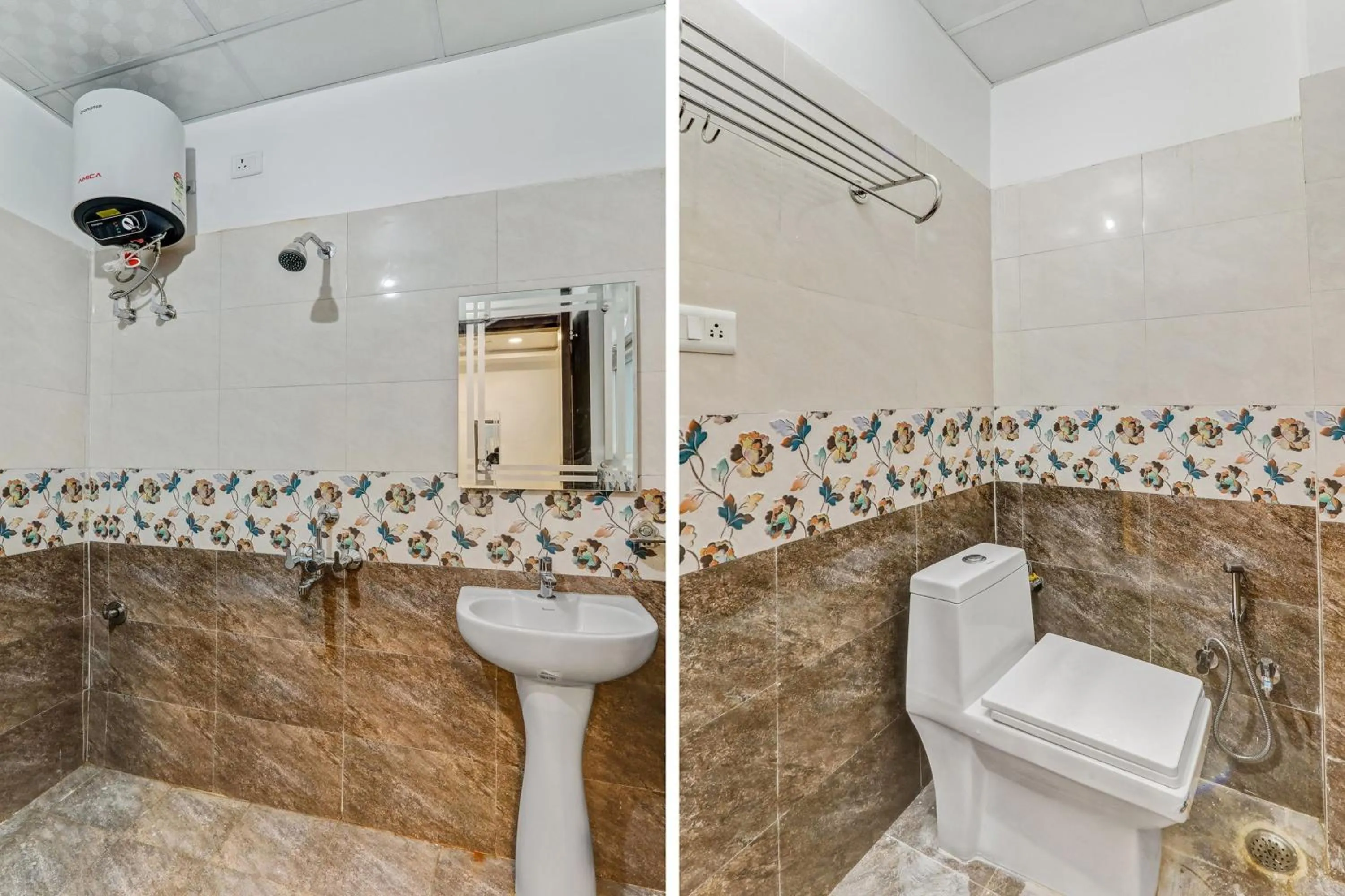 Bathroom in Collection O Yamuna Palace Near Gomti Riverfront Park