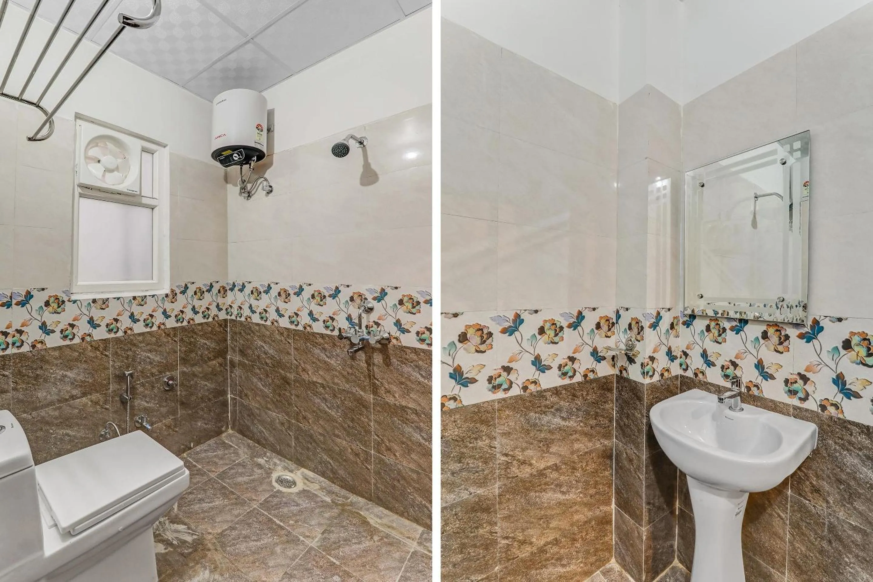 Bathroom in Collection O Yamuna Palace Near Gomti Riverfront Park