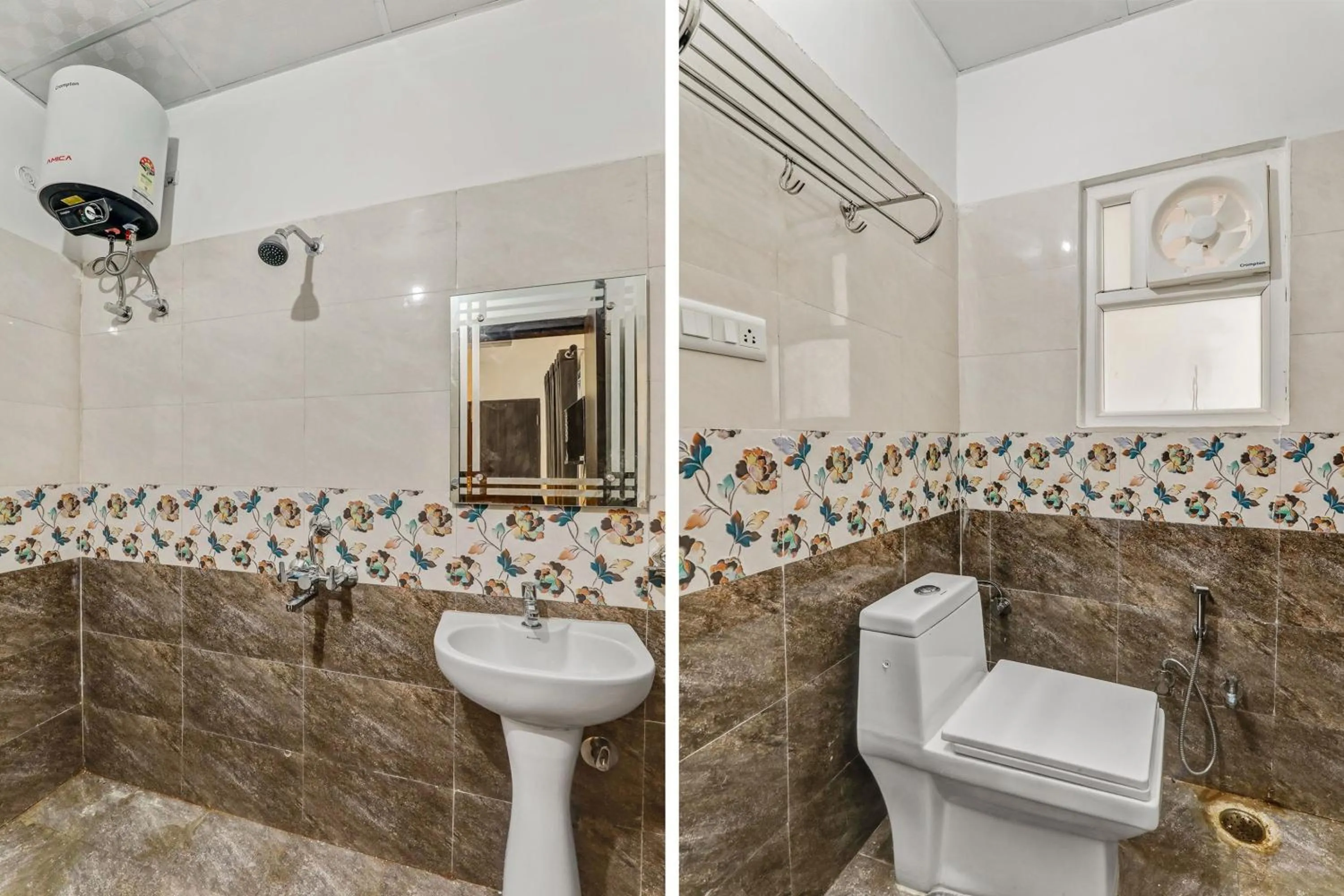 Bathroom in Collection O Yamuna Palace Near Gomti Riverfront Park