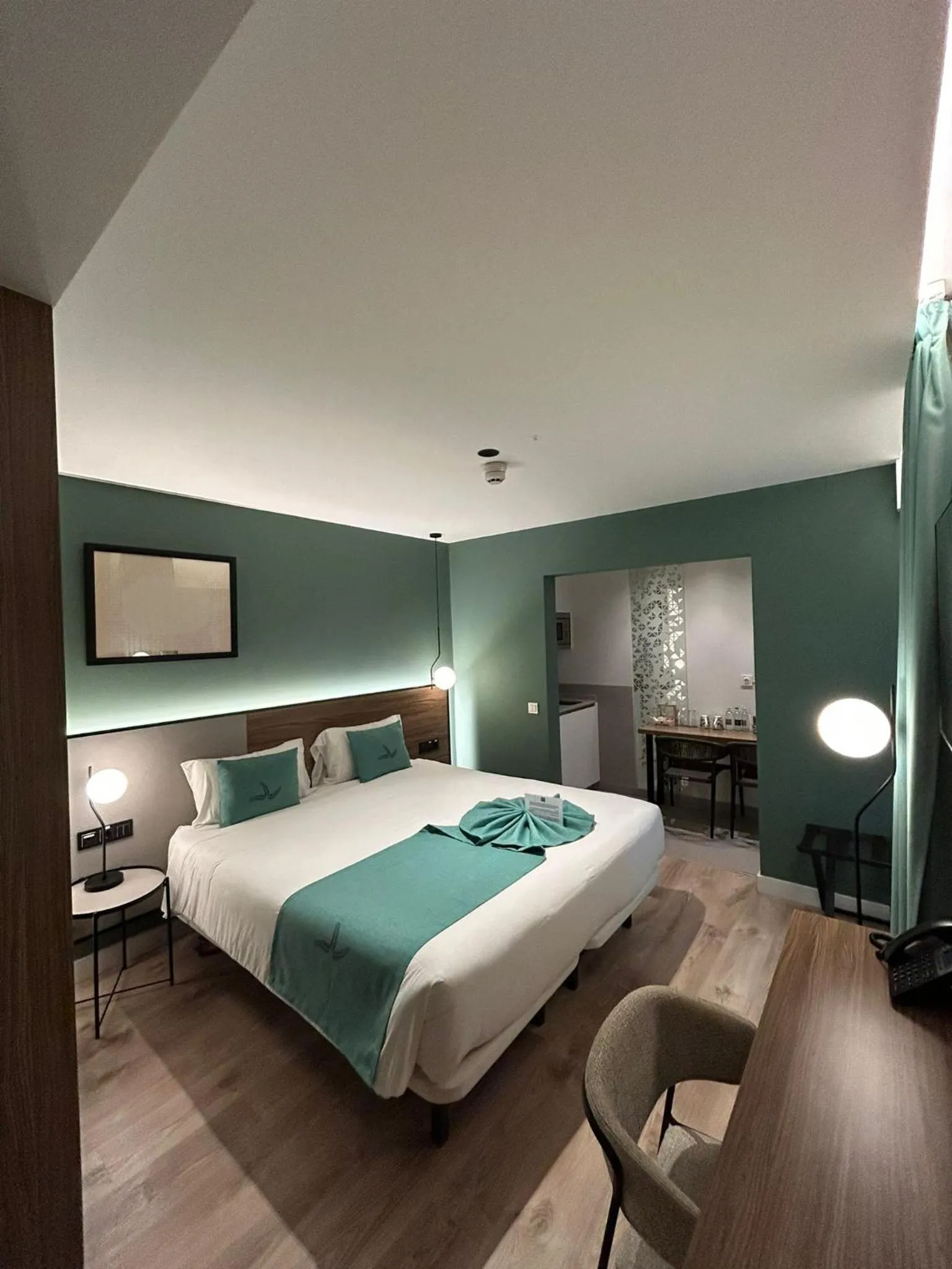 Bed in Catalina Plaza Hotel Sostenible