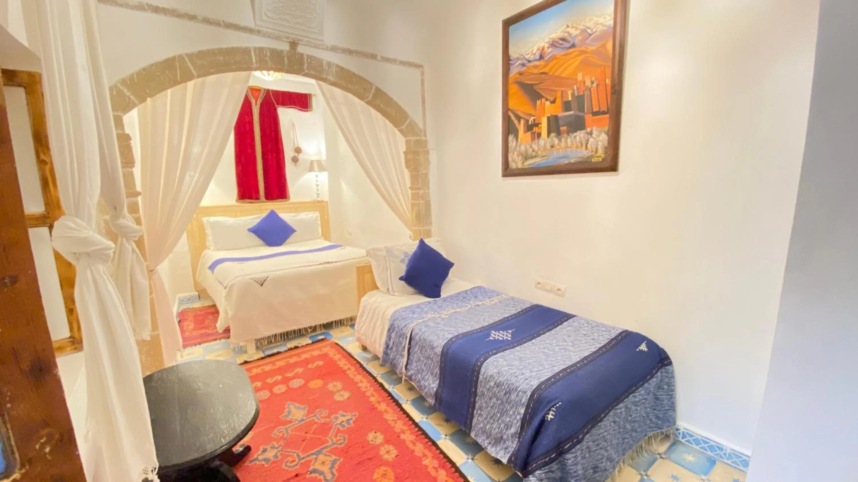 Bed in Riad Azul