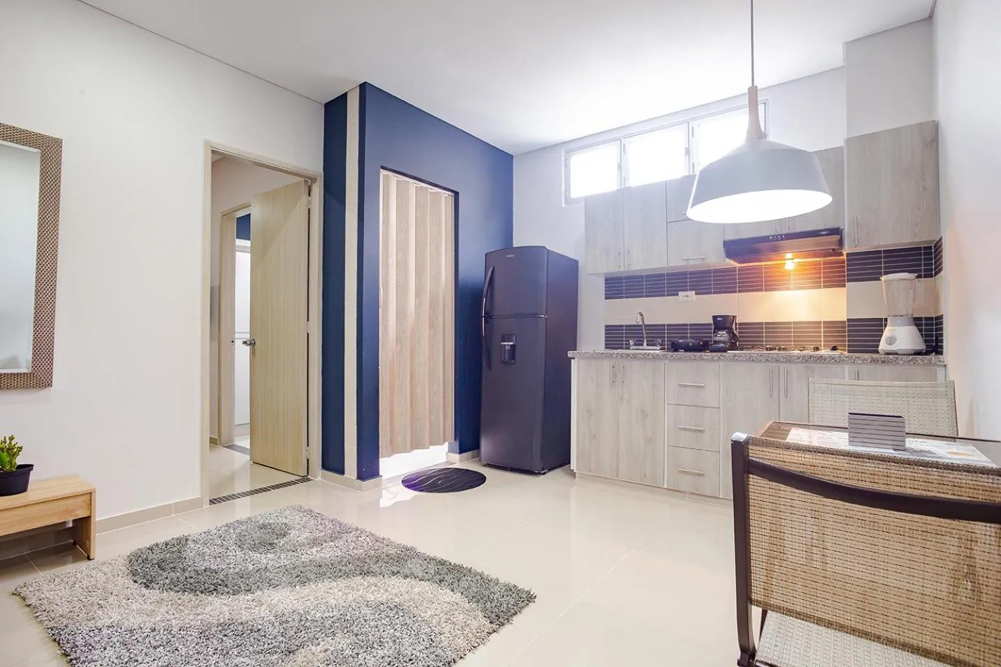 Kitchen or kitchenette in Montepinares Apartaestudios