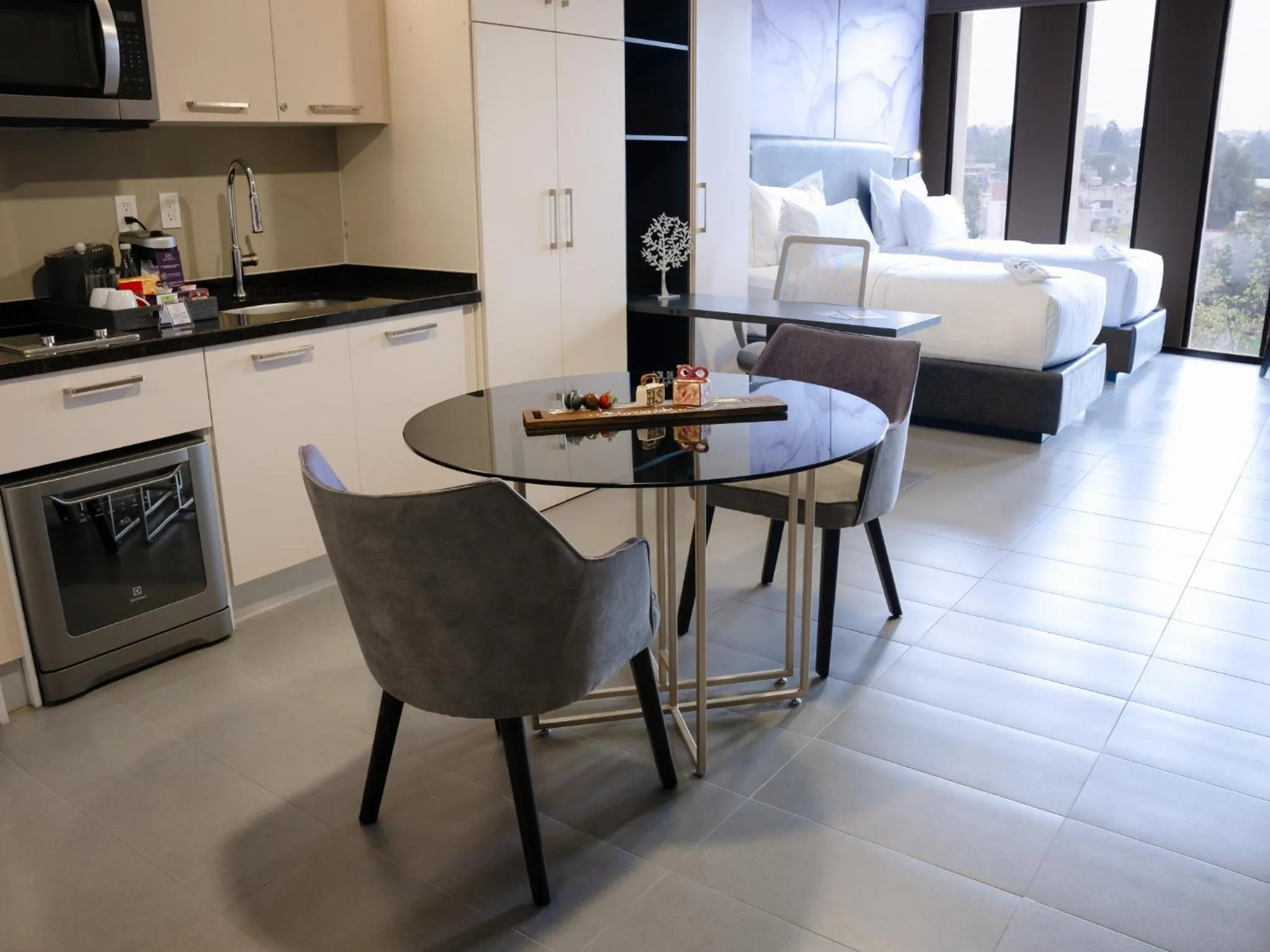 Dining area, Bed in HS HOTSSON Long Stay CDMX Condesa Sur