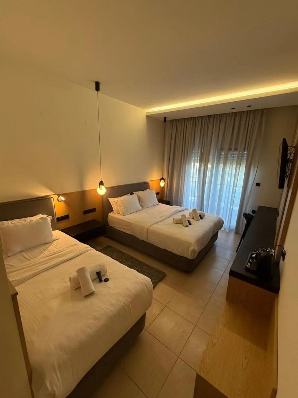 Bed in Thalassa Apart Hotel