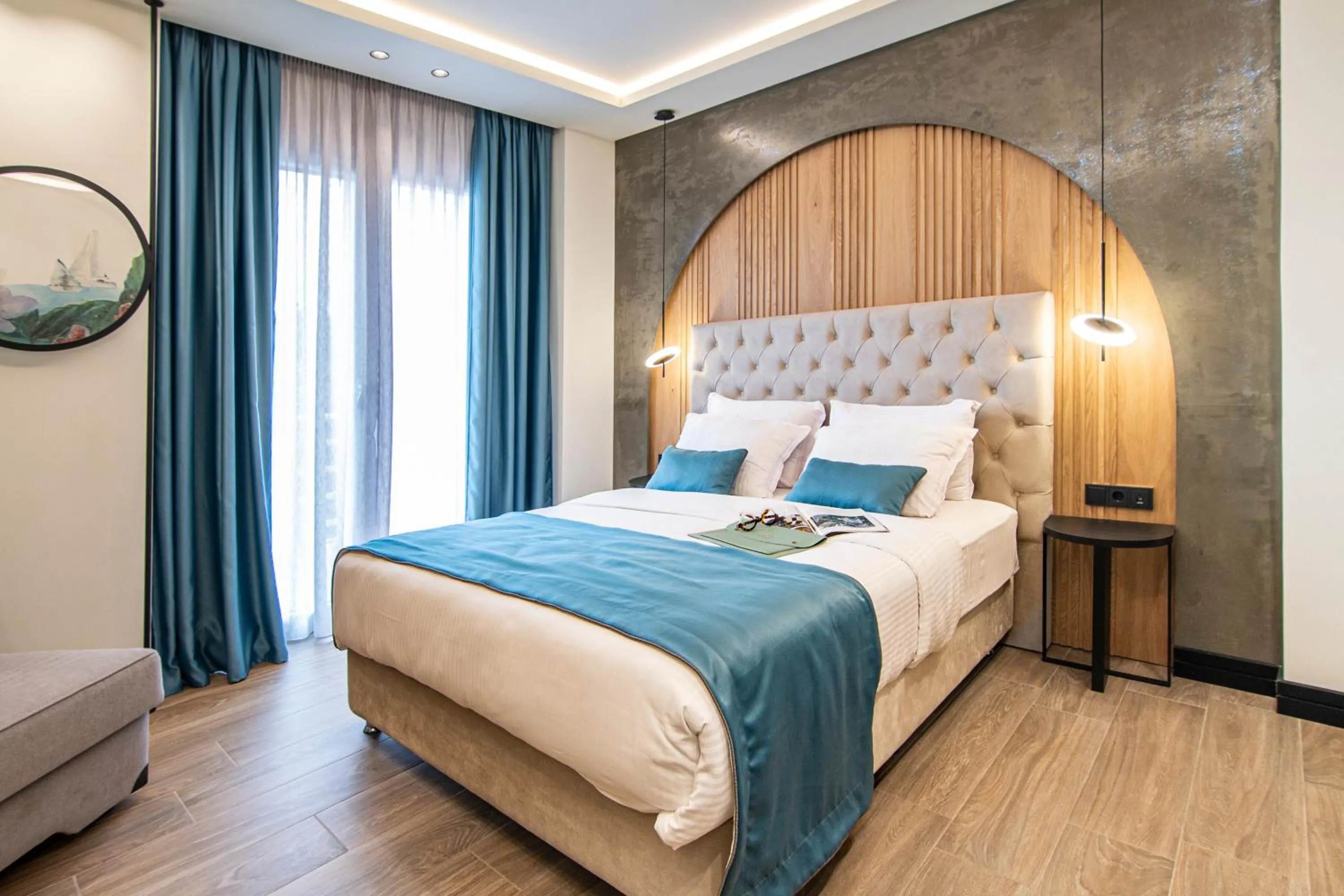 Bed in Thalassa Apart Hotel