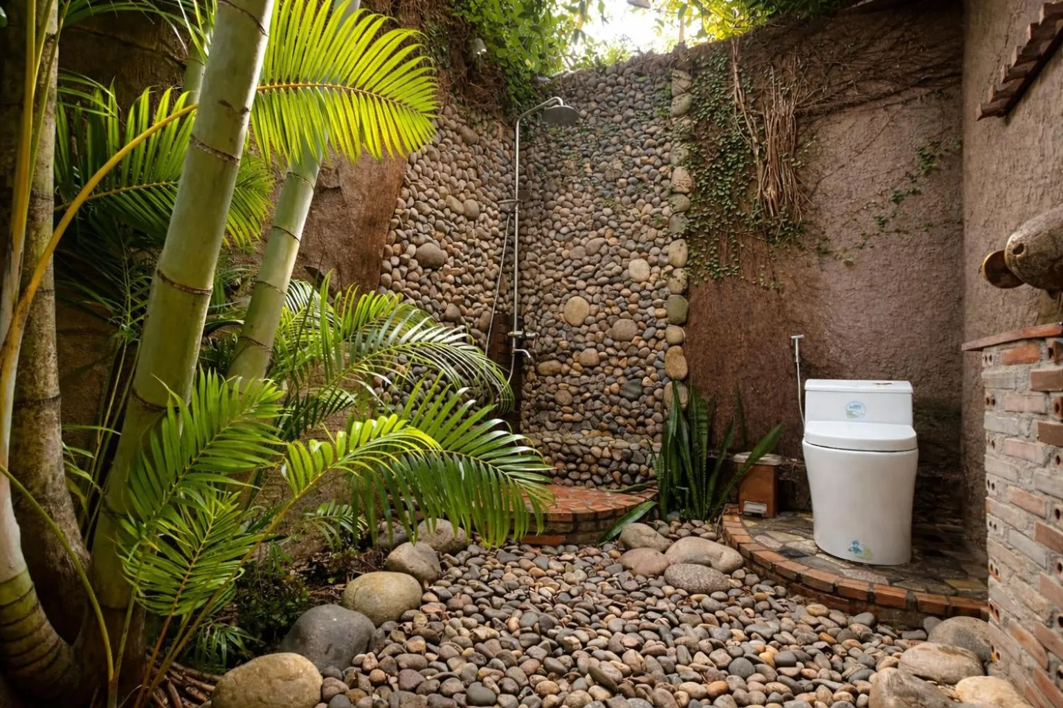Shower in Mekong Silt Ecolodge - Pool & Half-Board Included