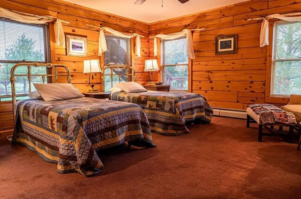 Bed in Point Au Roche Lodge