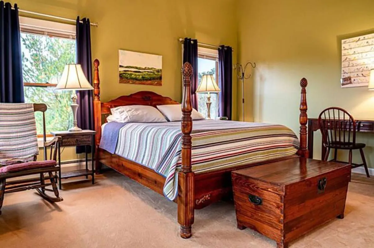 Bed in Point Au Roche Lodge