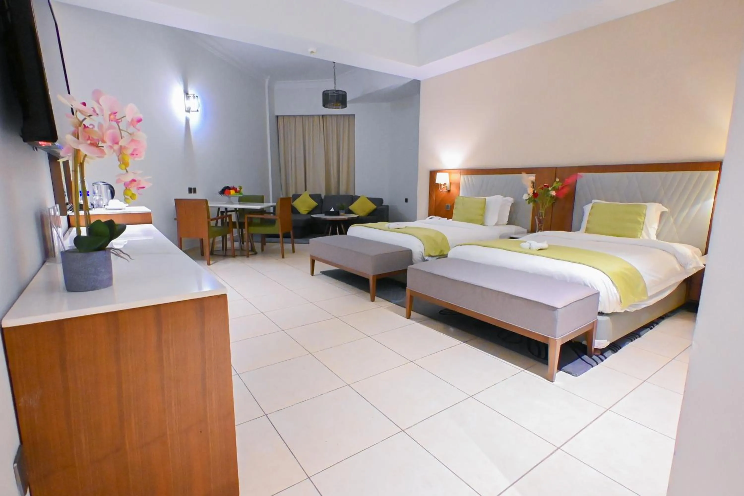 Photo of the whole room, Bed in Ramee Palace Hotel