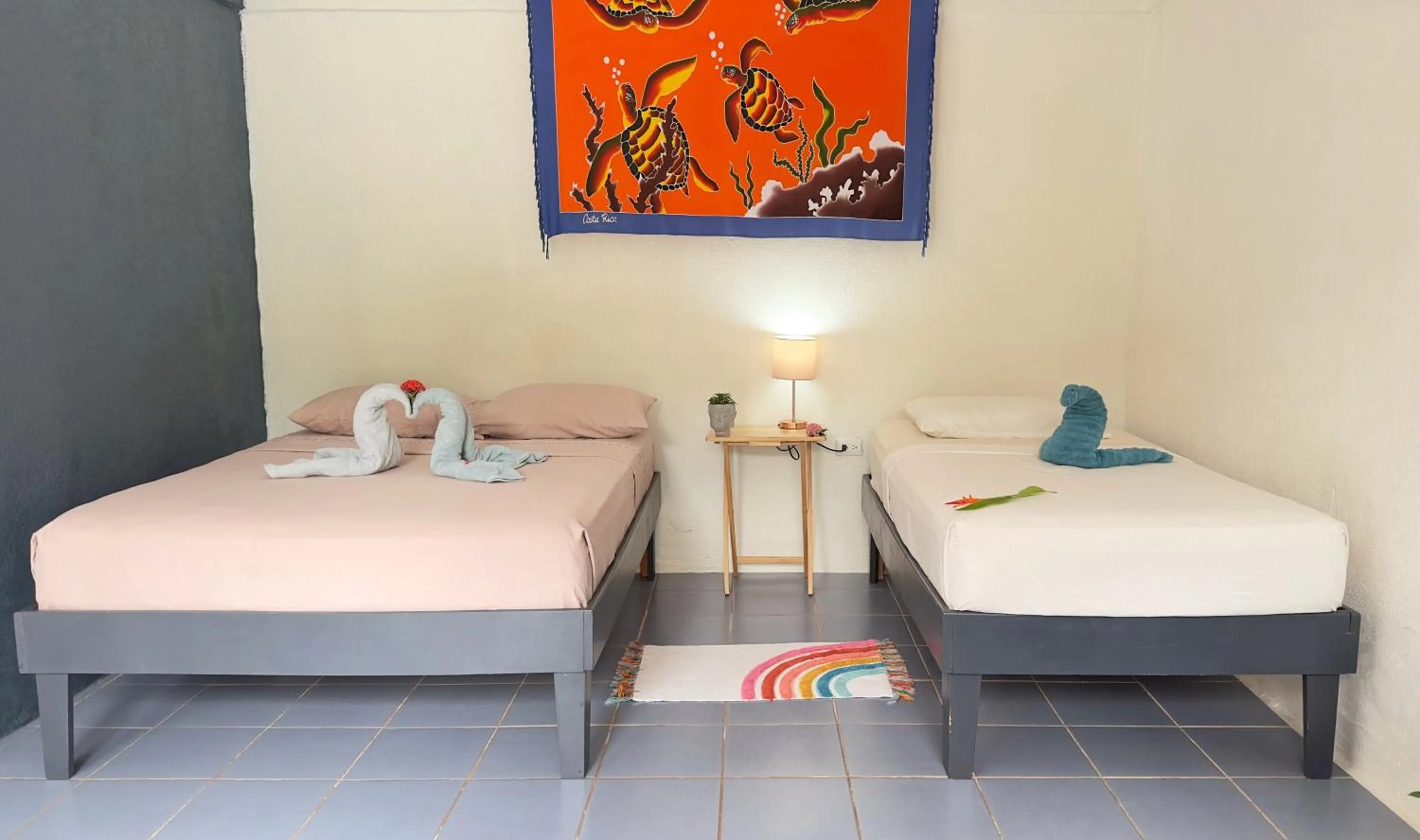 Bed in Rooms & Pool Macaws