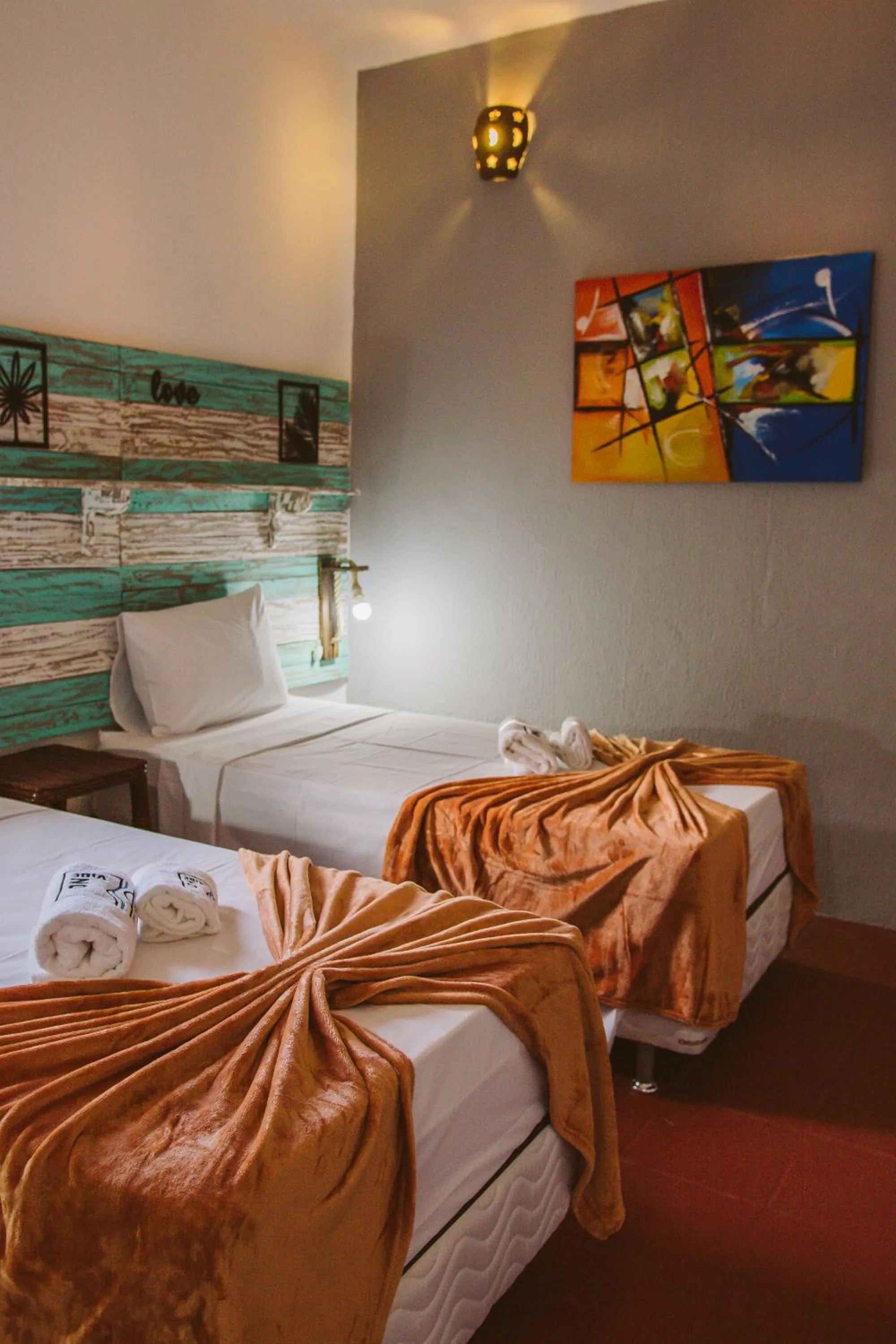 View (from property/room), Bed in Pousada ON VIBE Cumbuco