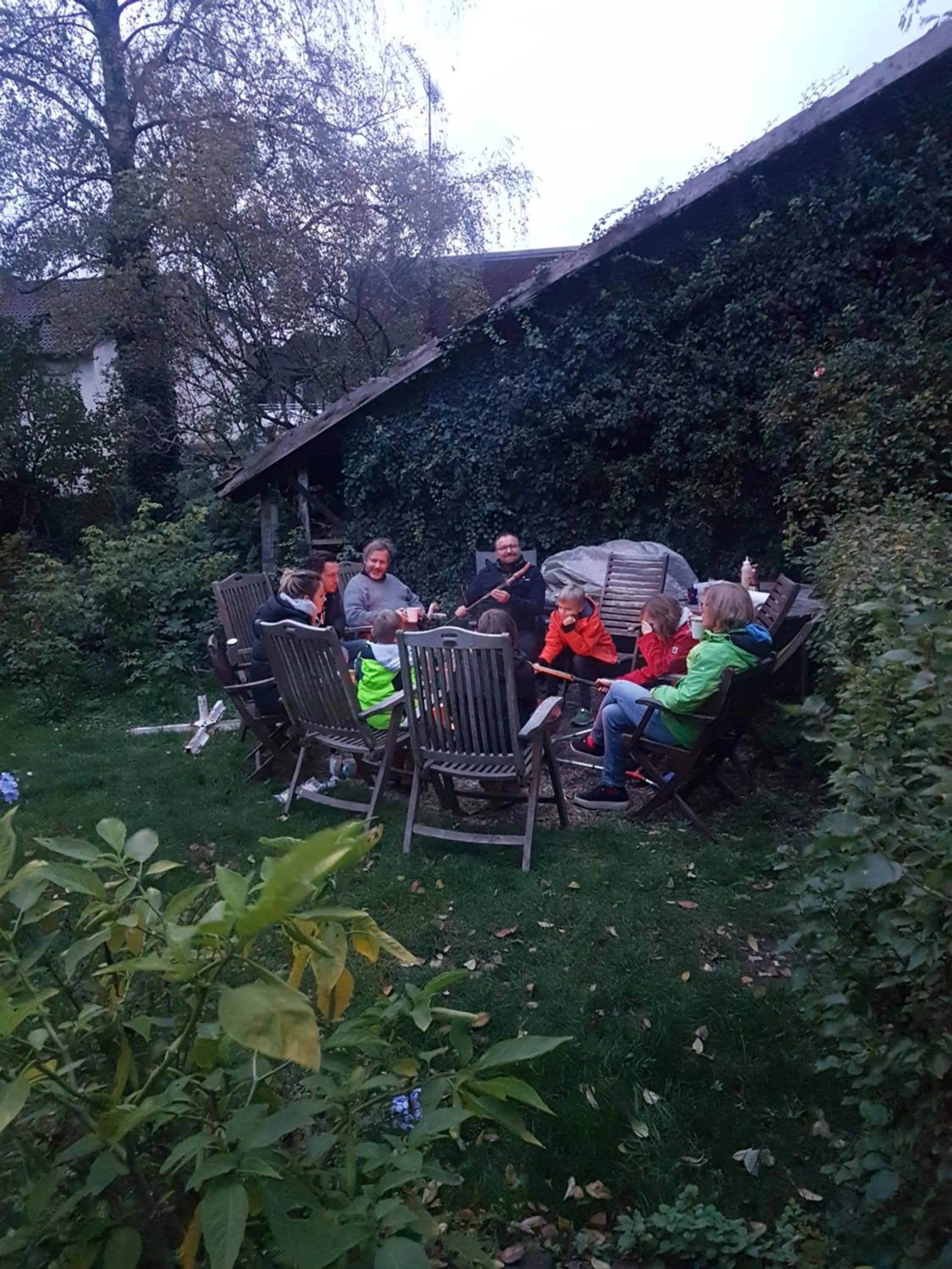 group of guests in Rosindell cottage