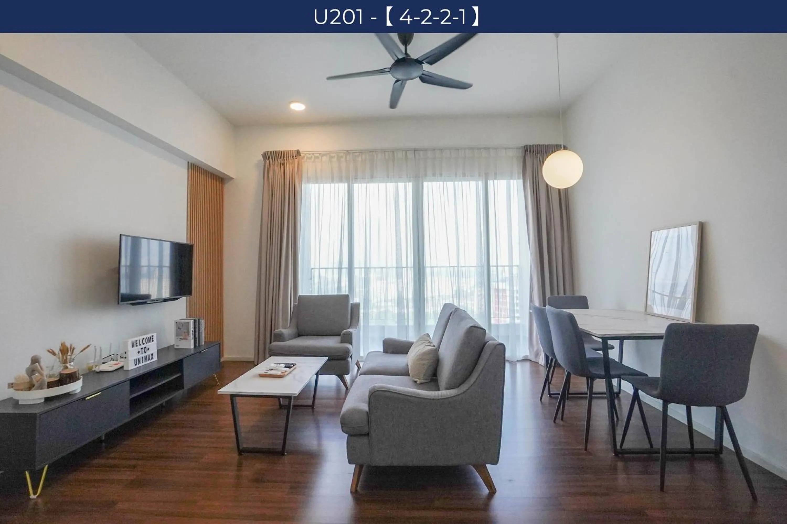 Living room in UNA Sunway Velocity Kuala Lumpur by Unimax