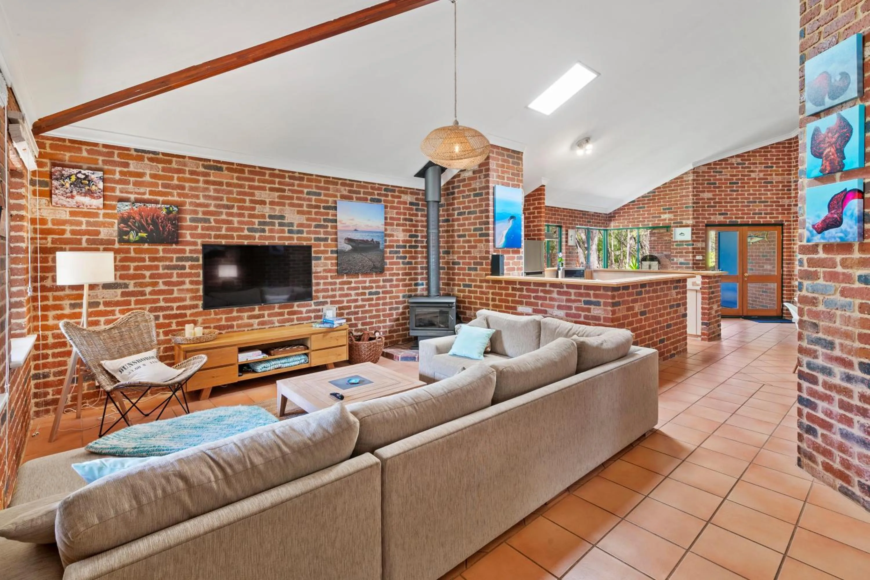 Living room in Berties Beach House