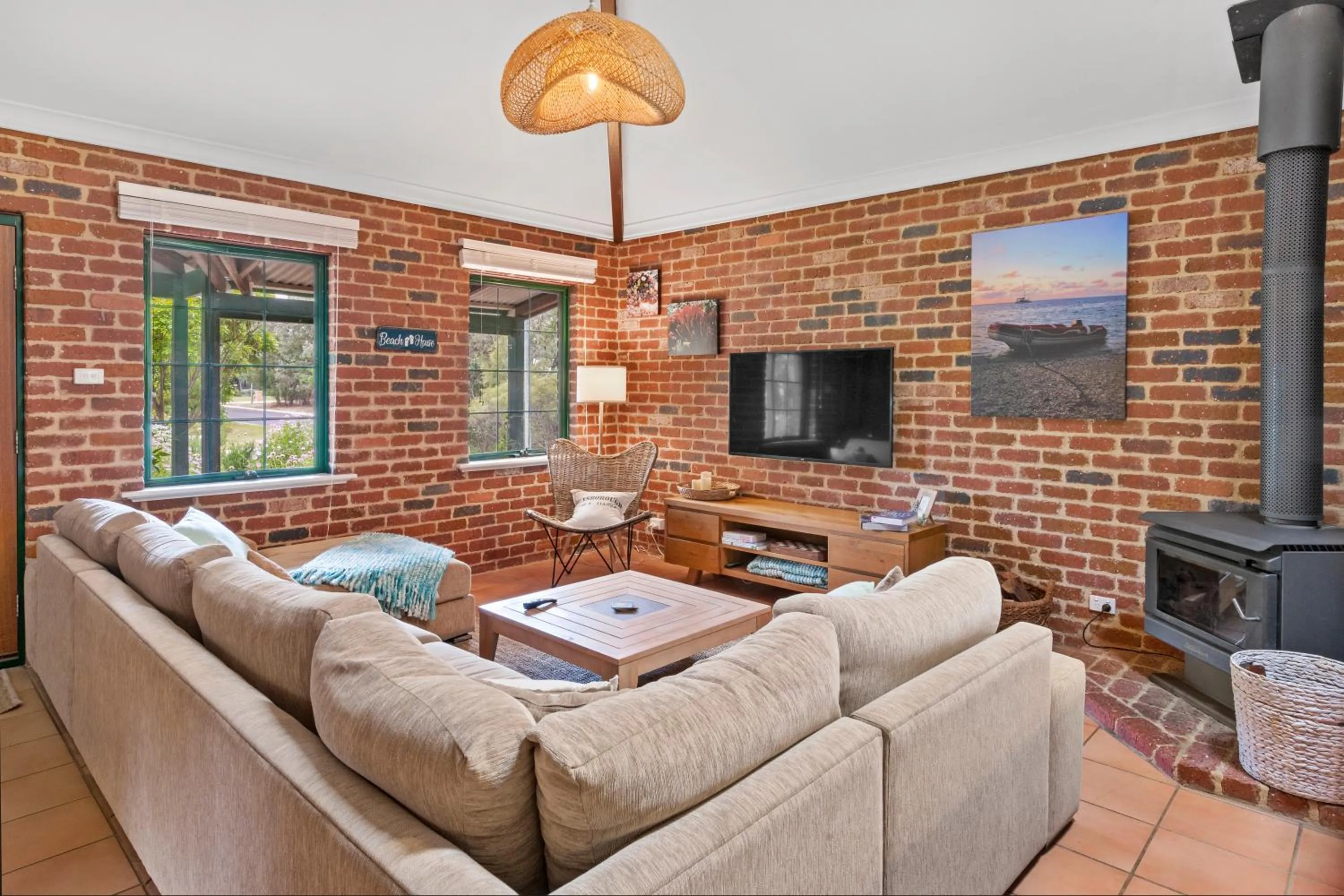 Living room in Berties Beach House