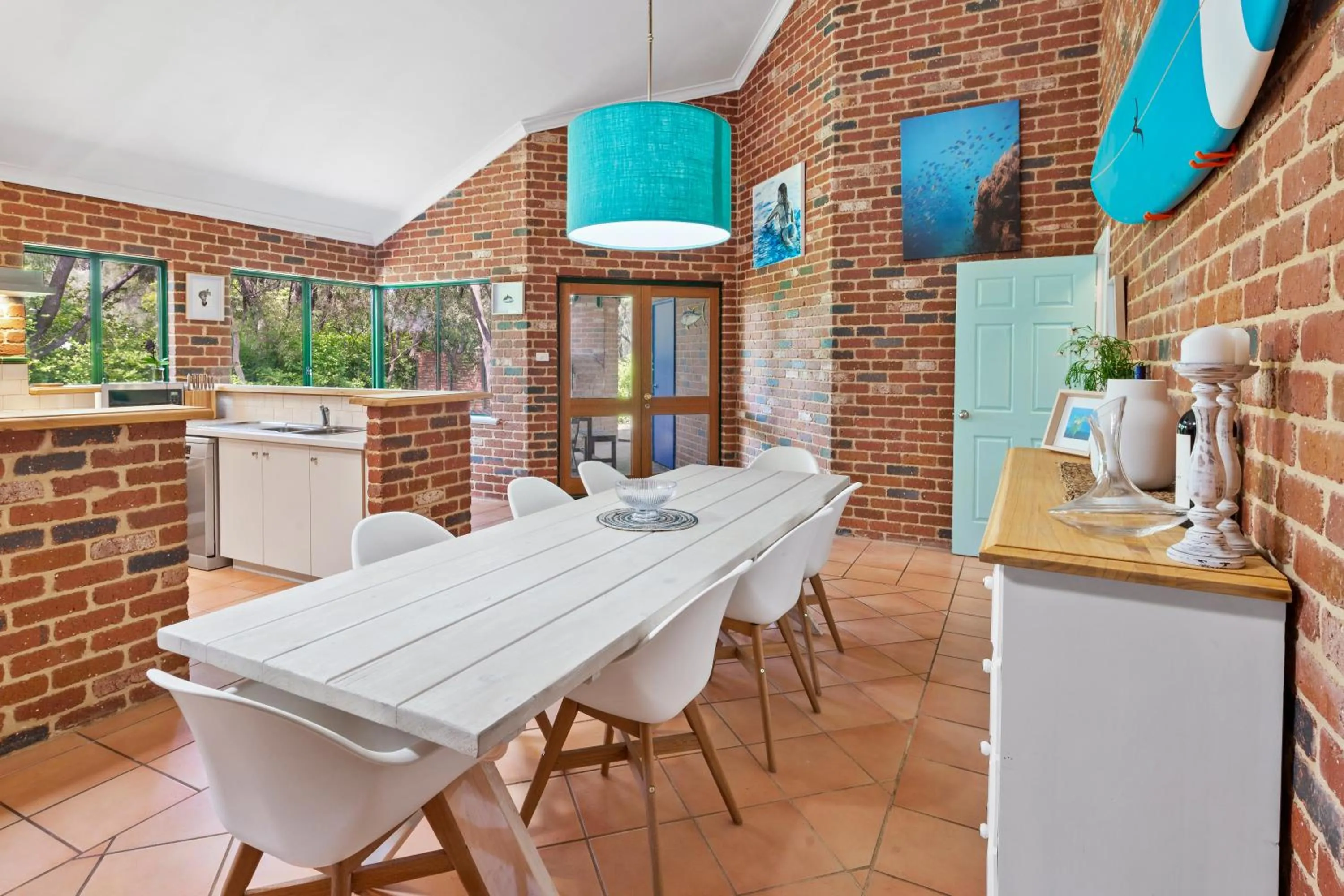 Dining area in Berties Beach House