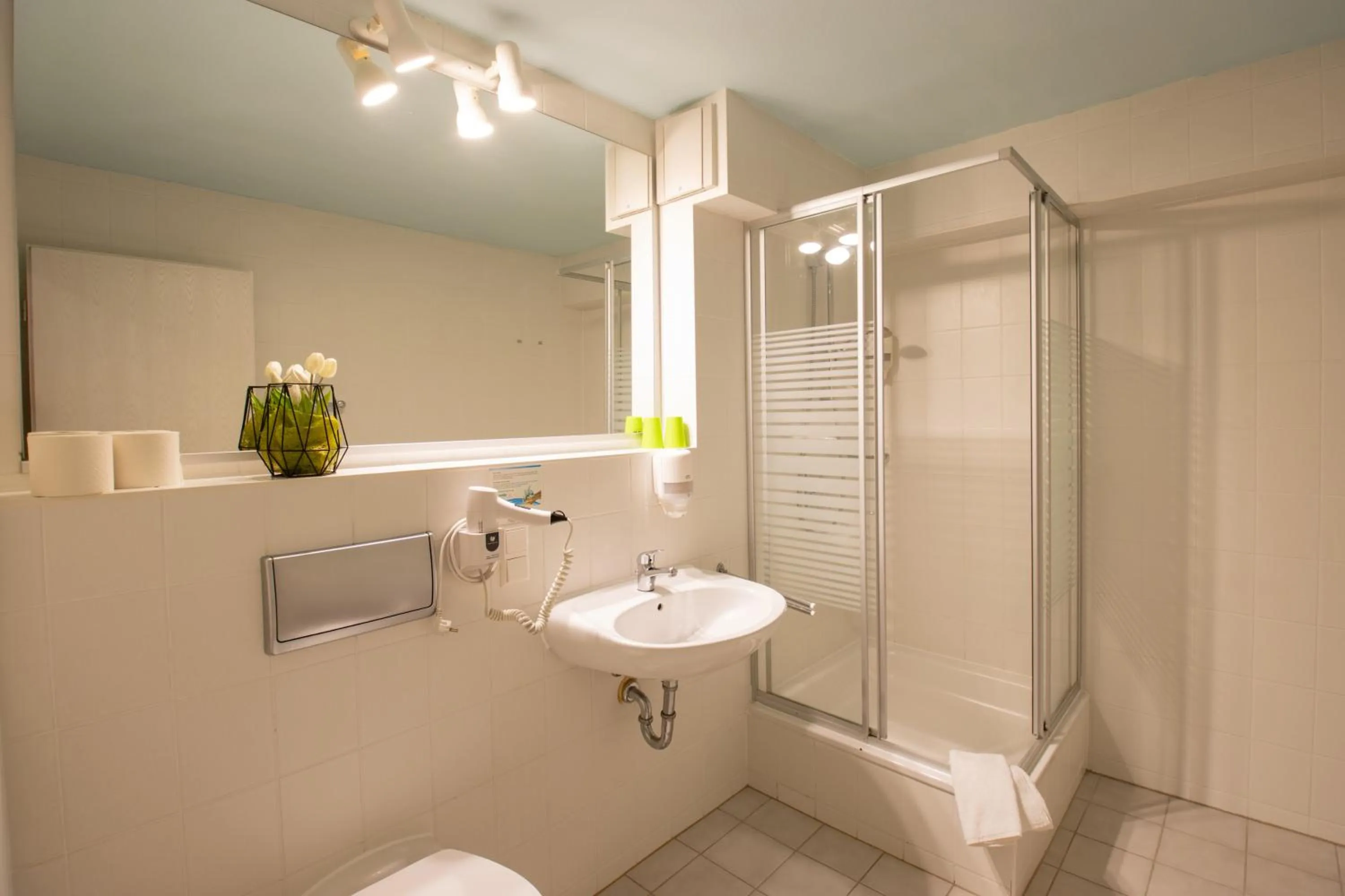 Bathroom in Erzgebirgshotel Freiberger Höhe