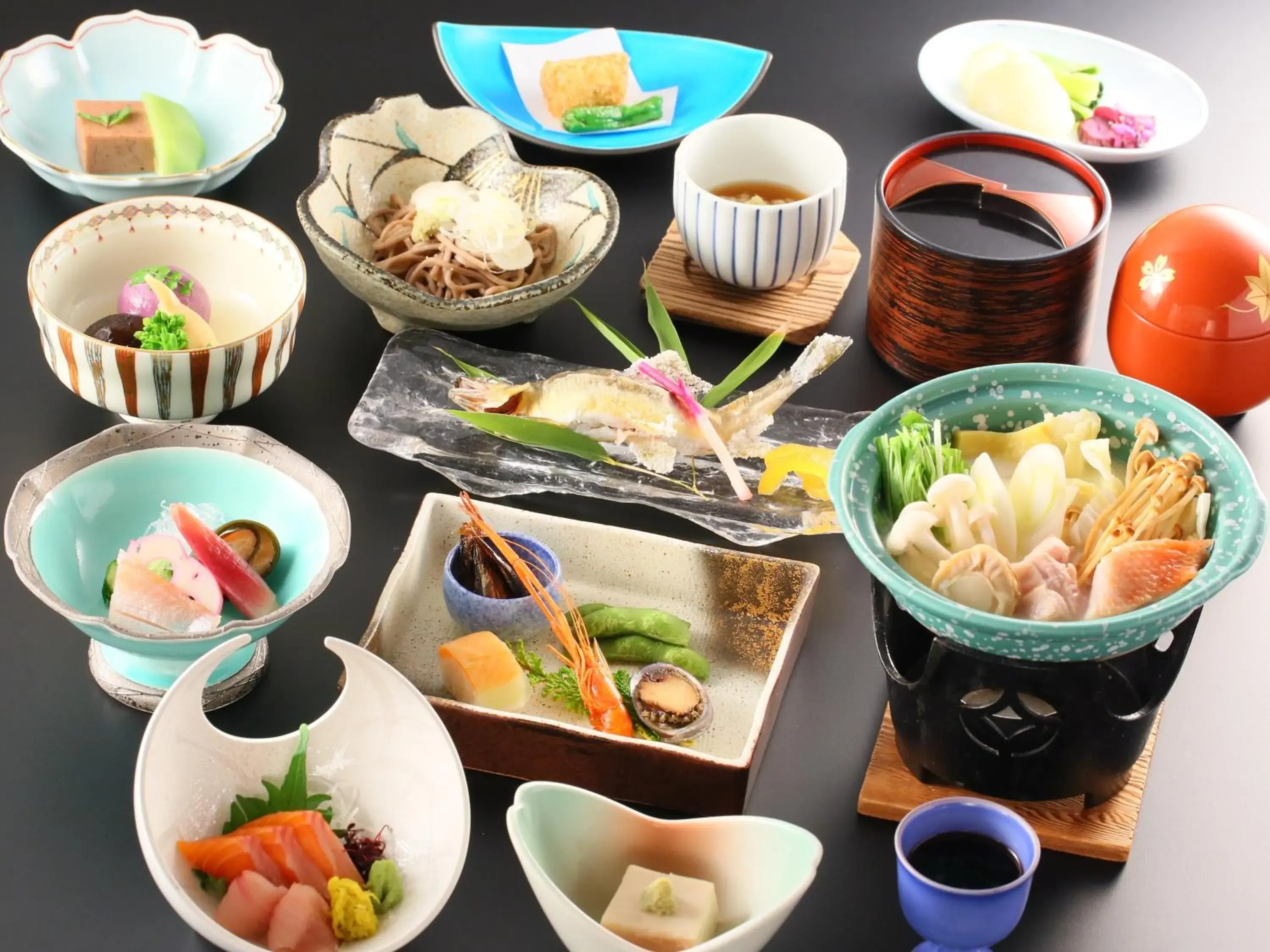 Food close-up in Shirafune Grand Hotel Food close-up in Shirafune Grand Hotel