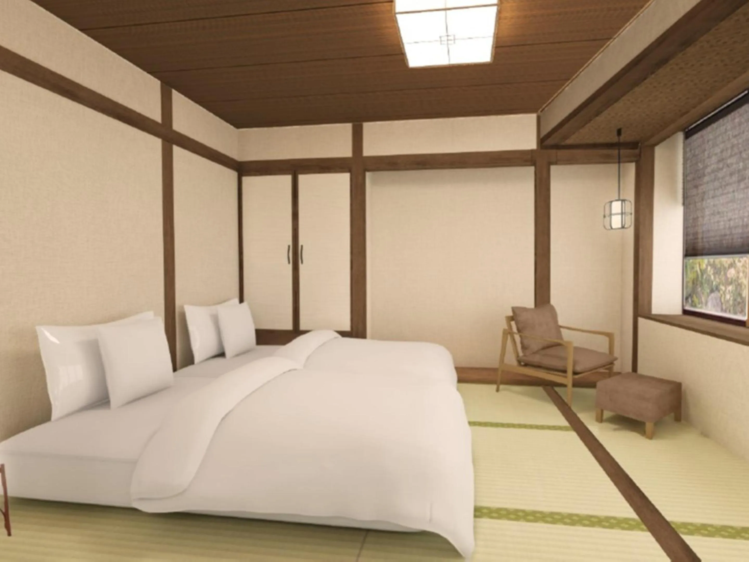Photo of the whole room, Bed in Konashi No Yu Sasaya