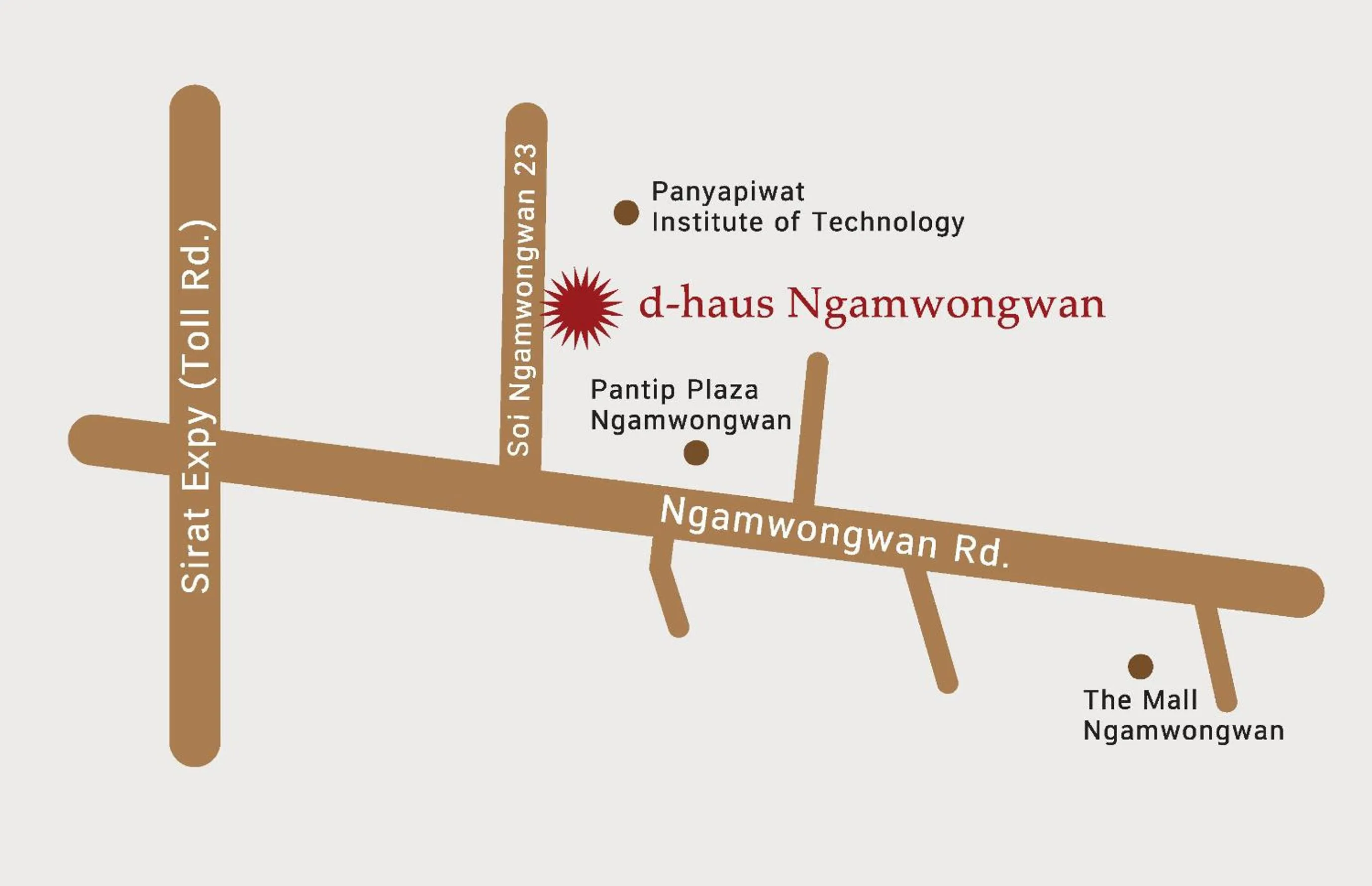 Area and facilities in D haus Ngamwongwan Residence