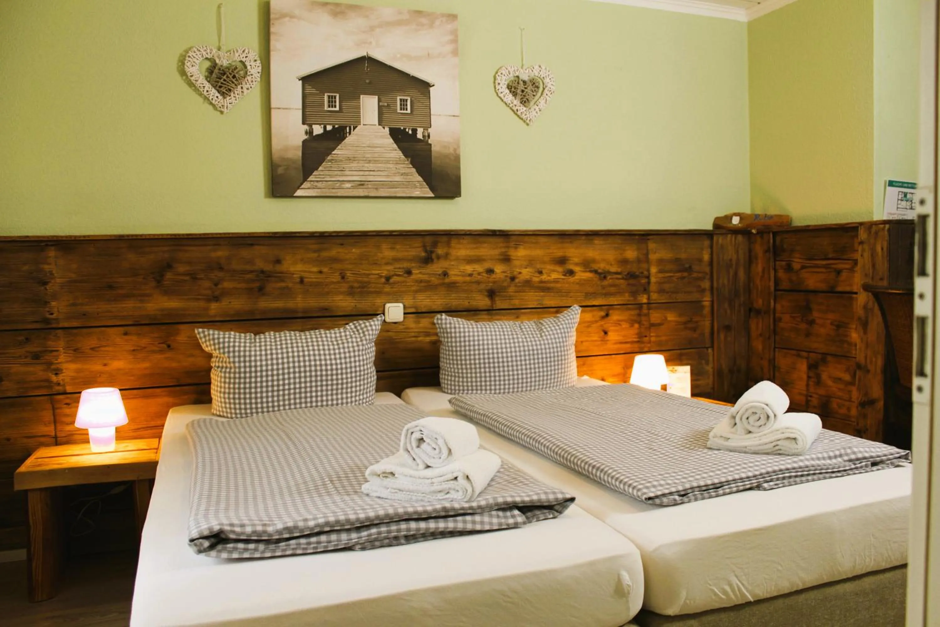 Photo of the whole room, Bed in ARRIVEL Pension Haus am Bach