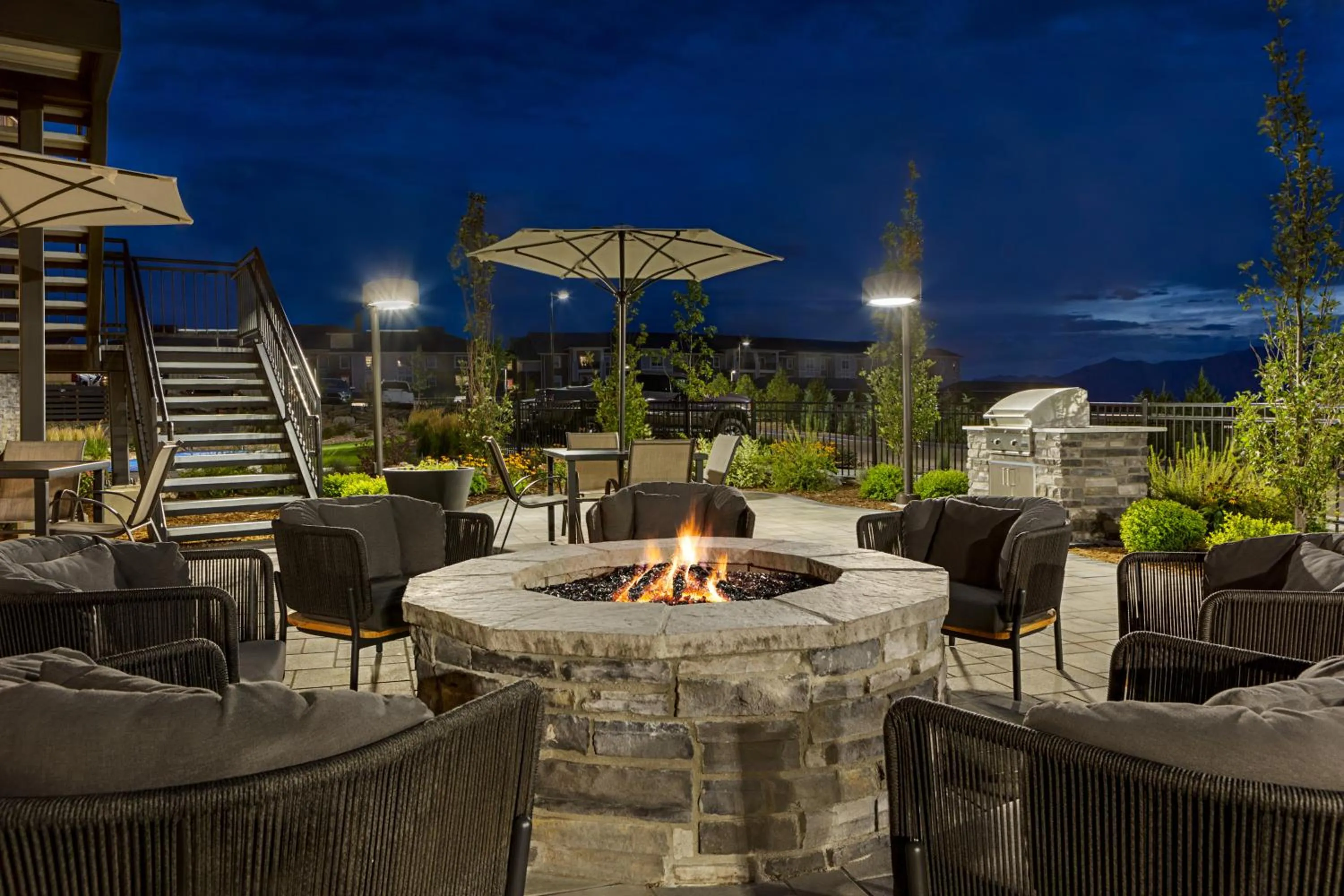fireplace in Staybridge Suites - Colorado Springs NE Powers by IHG