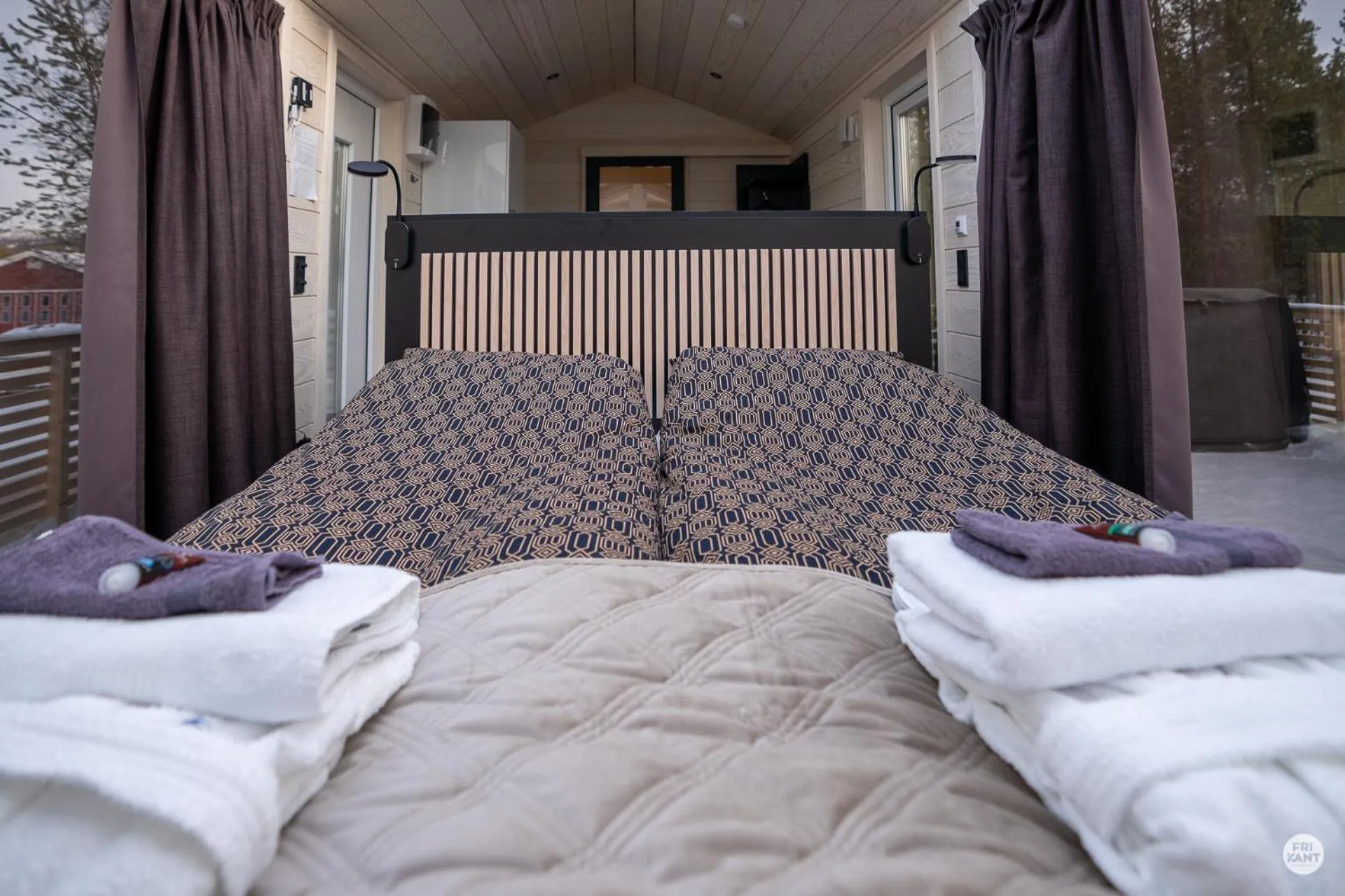 Bed in Flatmoen Natur Lodge