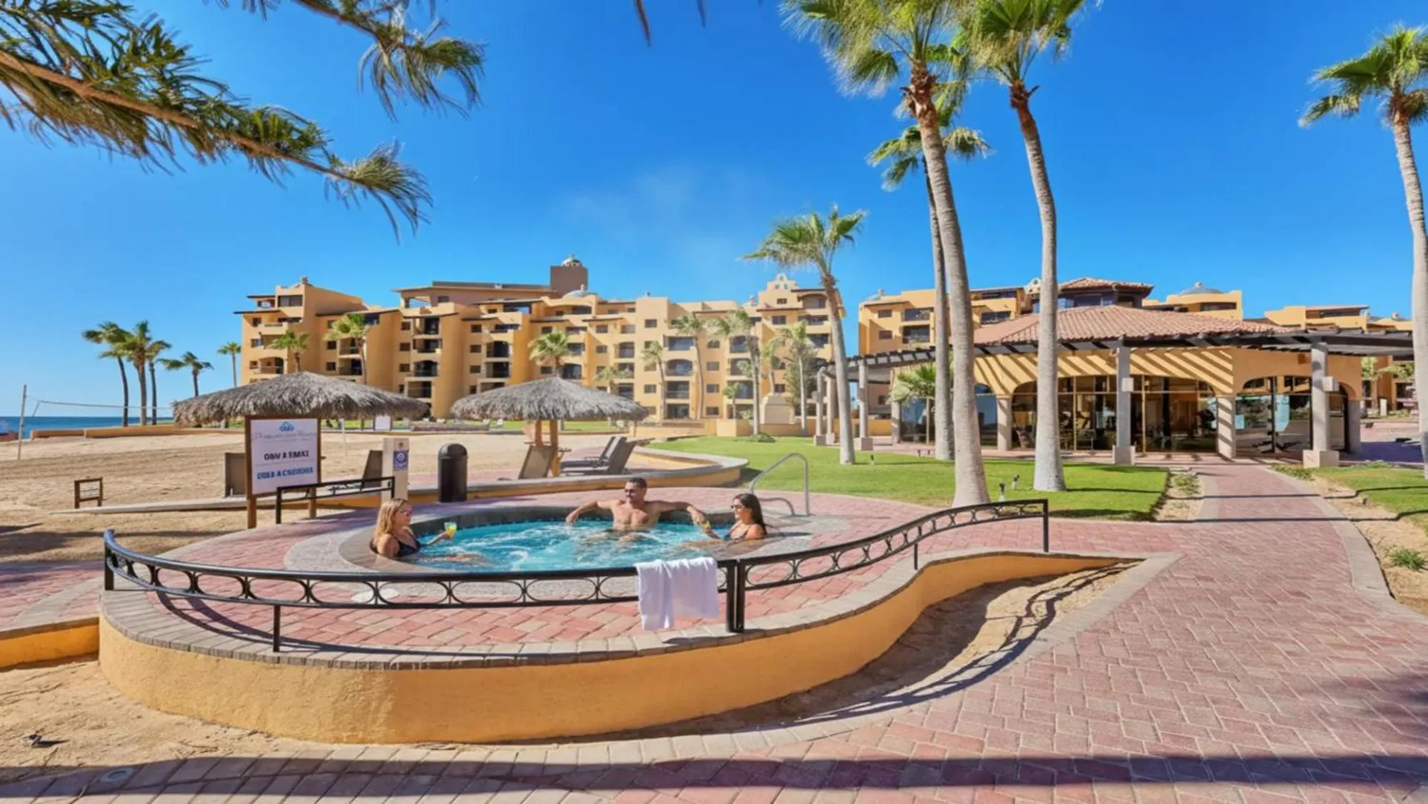 Swimming pool in Ground Floor 2BR Beachfront - Steps to Pool - Princesa E104 - BeachBumCondos