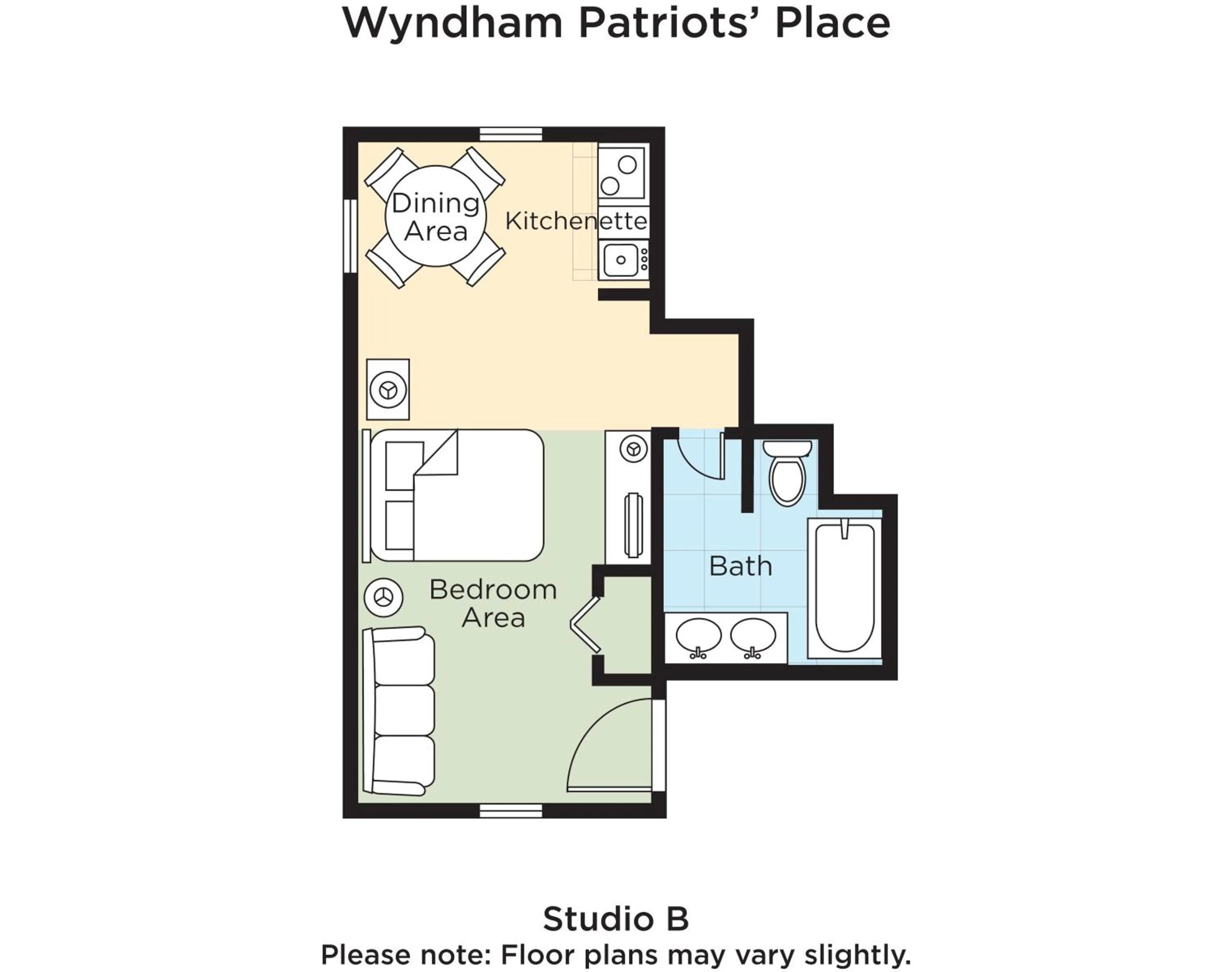 Floor plan in Club Wyndham Patriots Place
