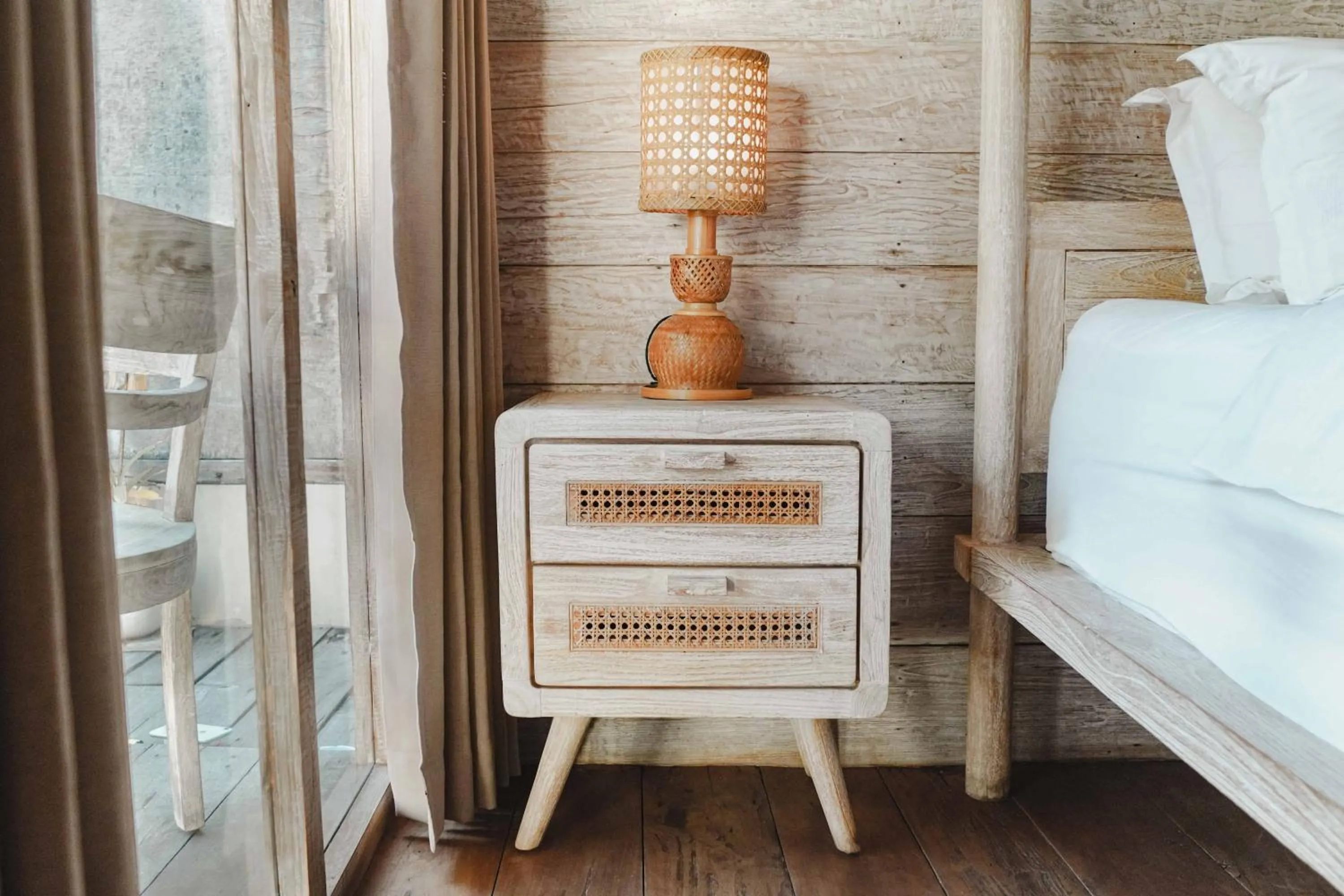 Bedroom, Bed in Java Wood