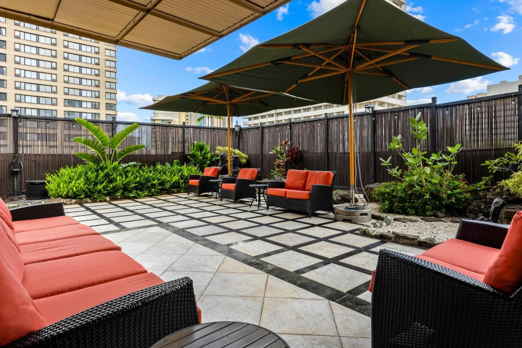 Inner courtyard view in Wyndham Vacation Resorts Royal Garden at Waikiki