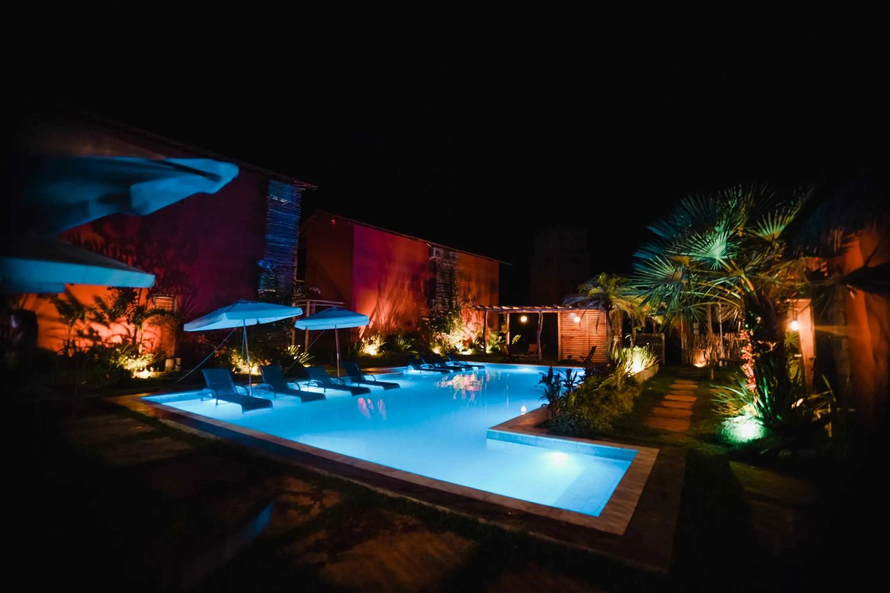 Pool view in Pousada Vila Camurim