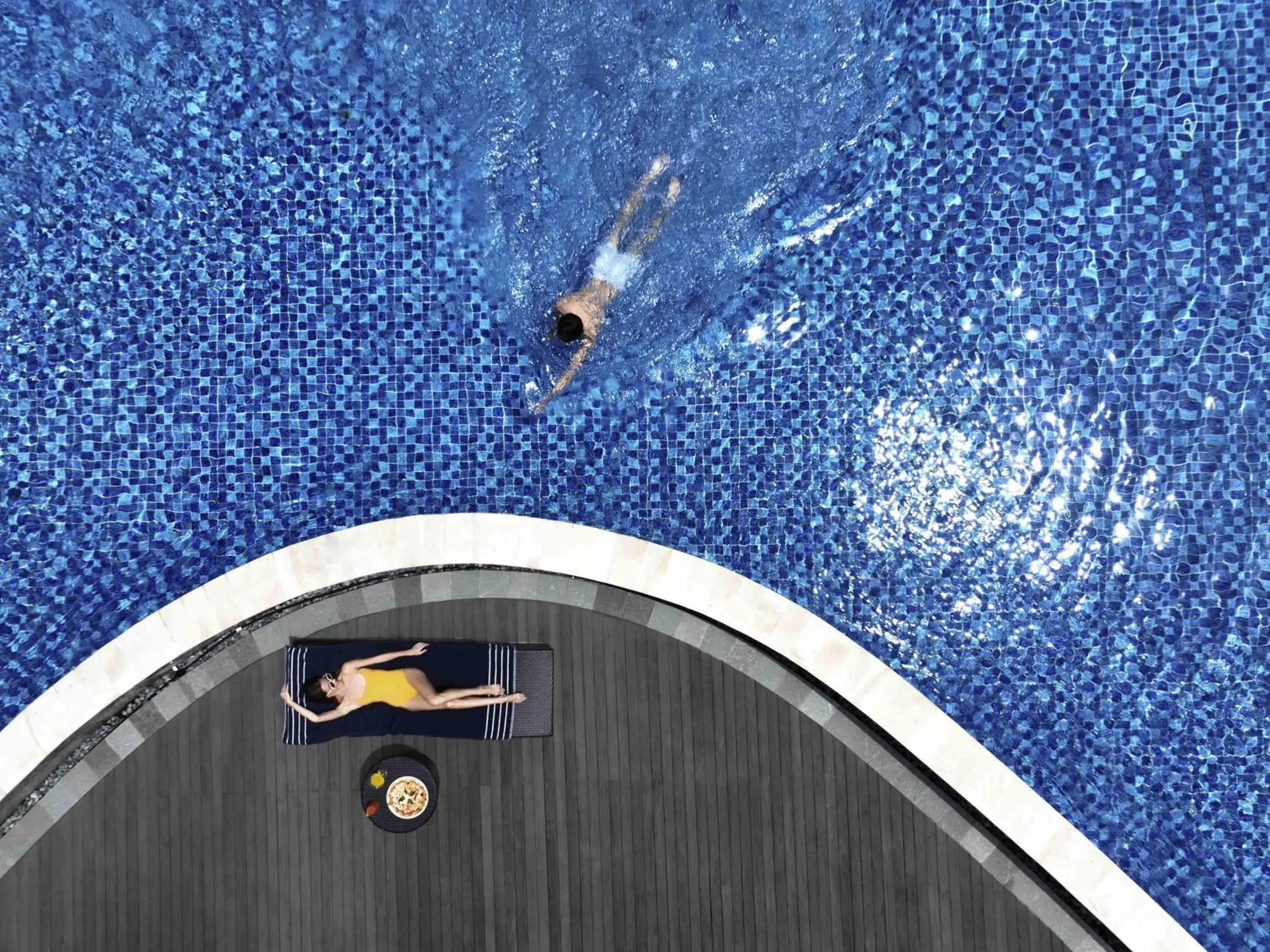 Pool view in Pullman Lombok Merujani Mandalika Beach Resort Pool view in Pullman Lombok Merujani Mandalika Beach Resort