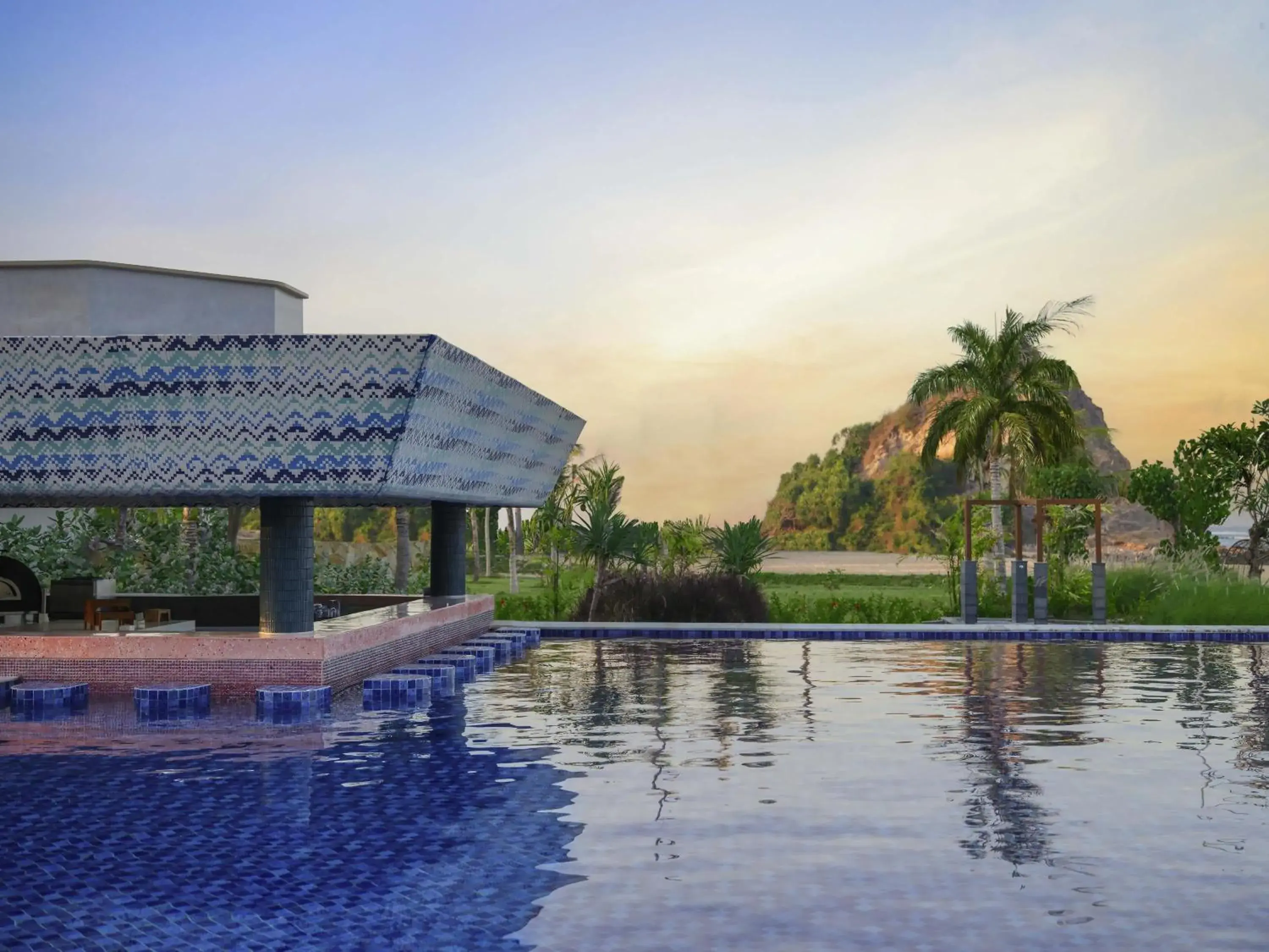 Lounge or bar in Pullman Lombok Merujani Mandalika Beach Resort Lounge or bar in Pullman Lombok Merujani Mandalika Beach Resort