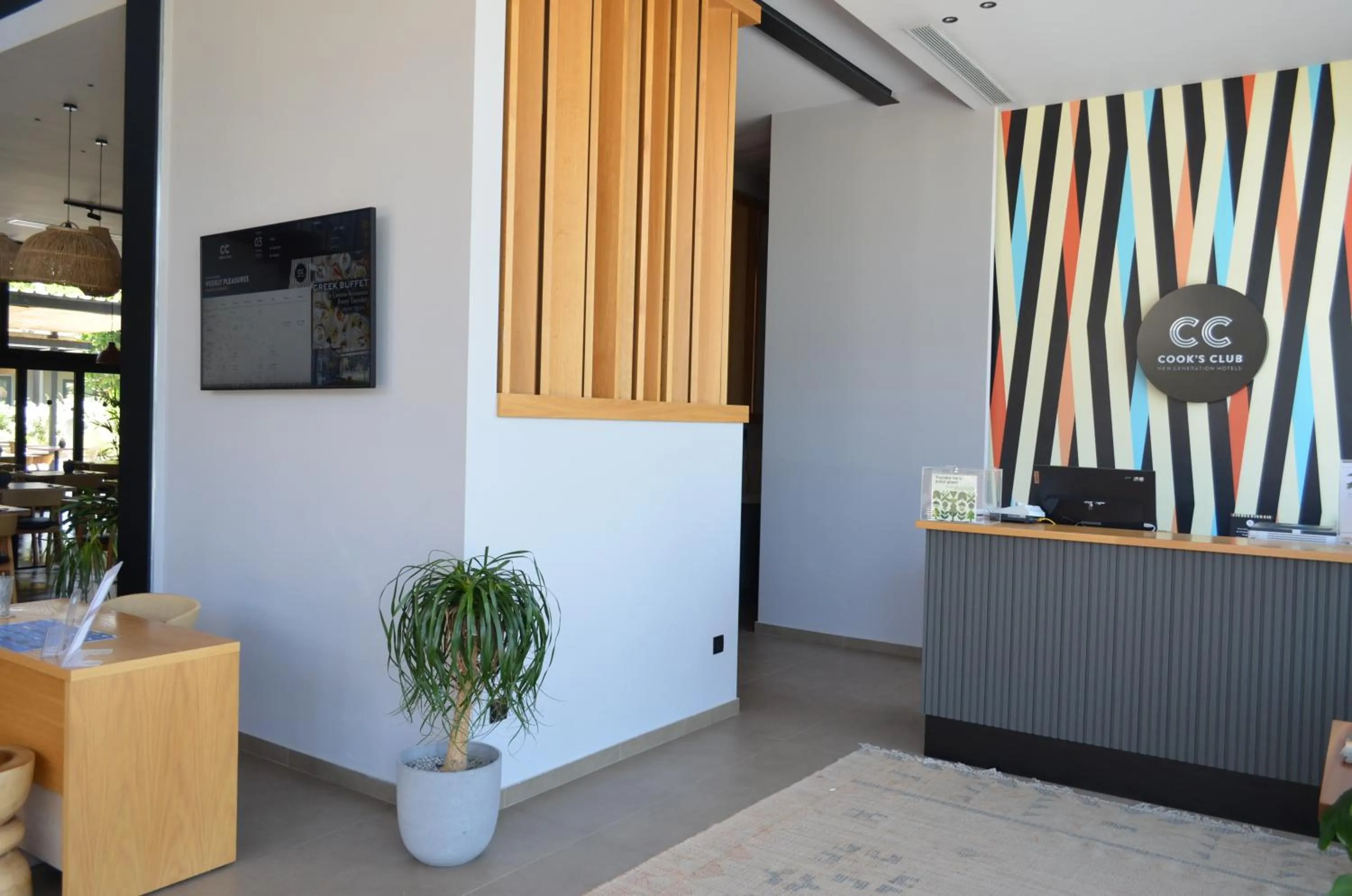 Communal lounge/ TV room in Cook's Club Ialysos Rhodes