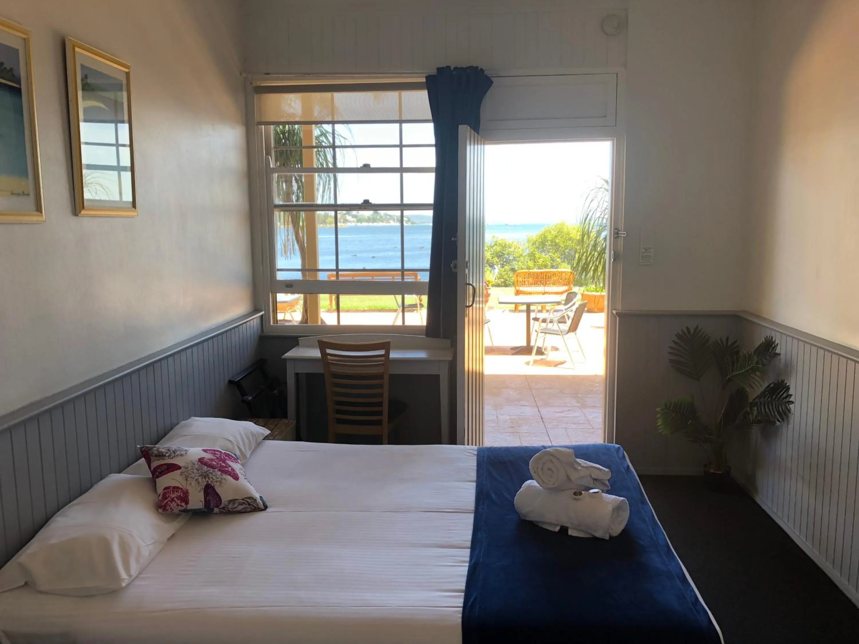 Bed in Squid's Ink Motel