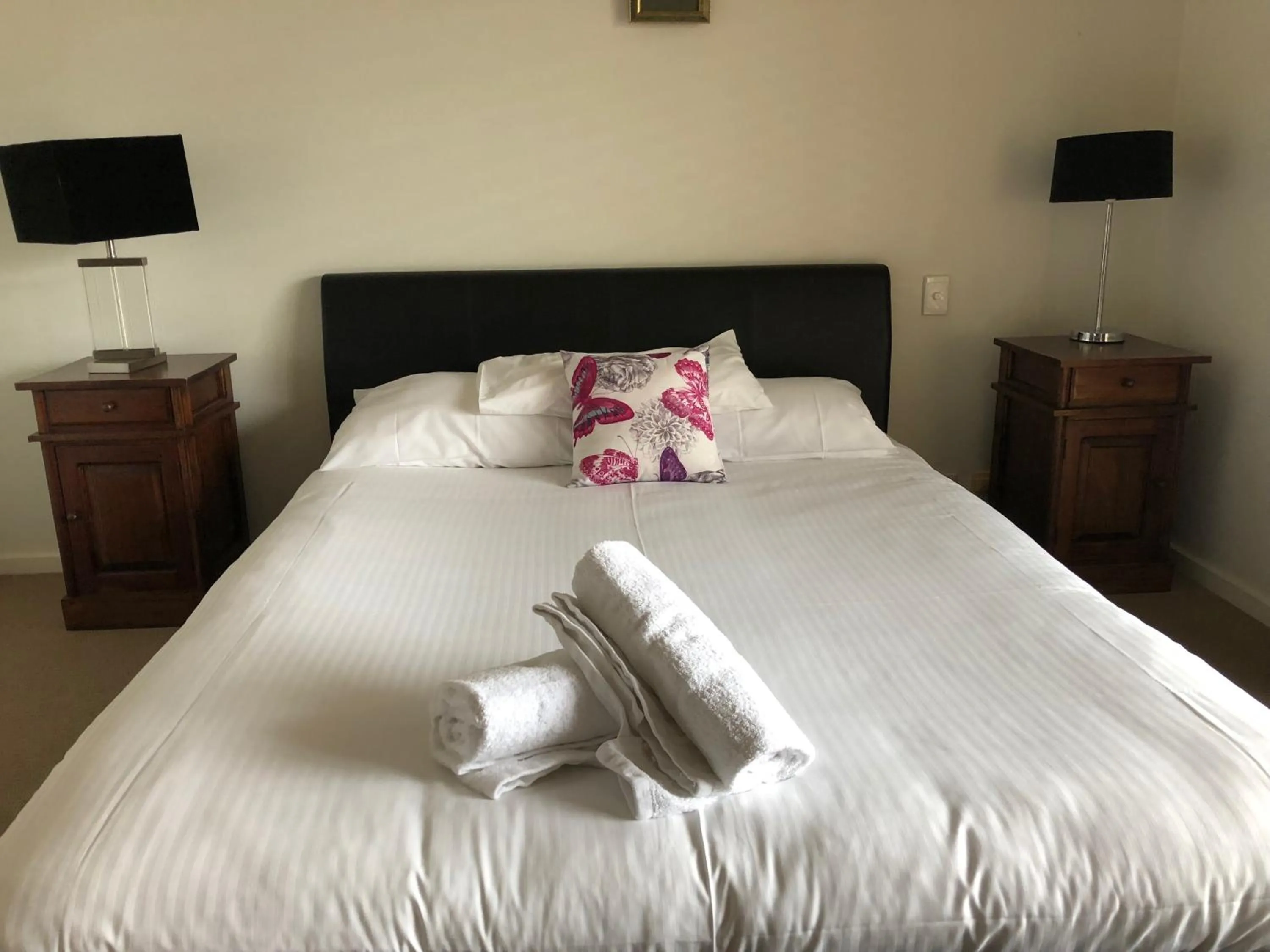 Bed in Squid's Ink Motel