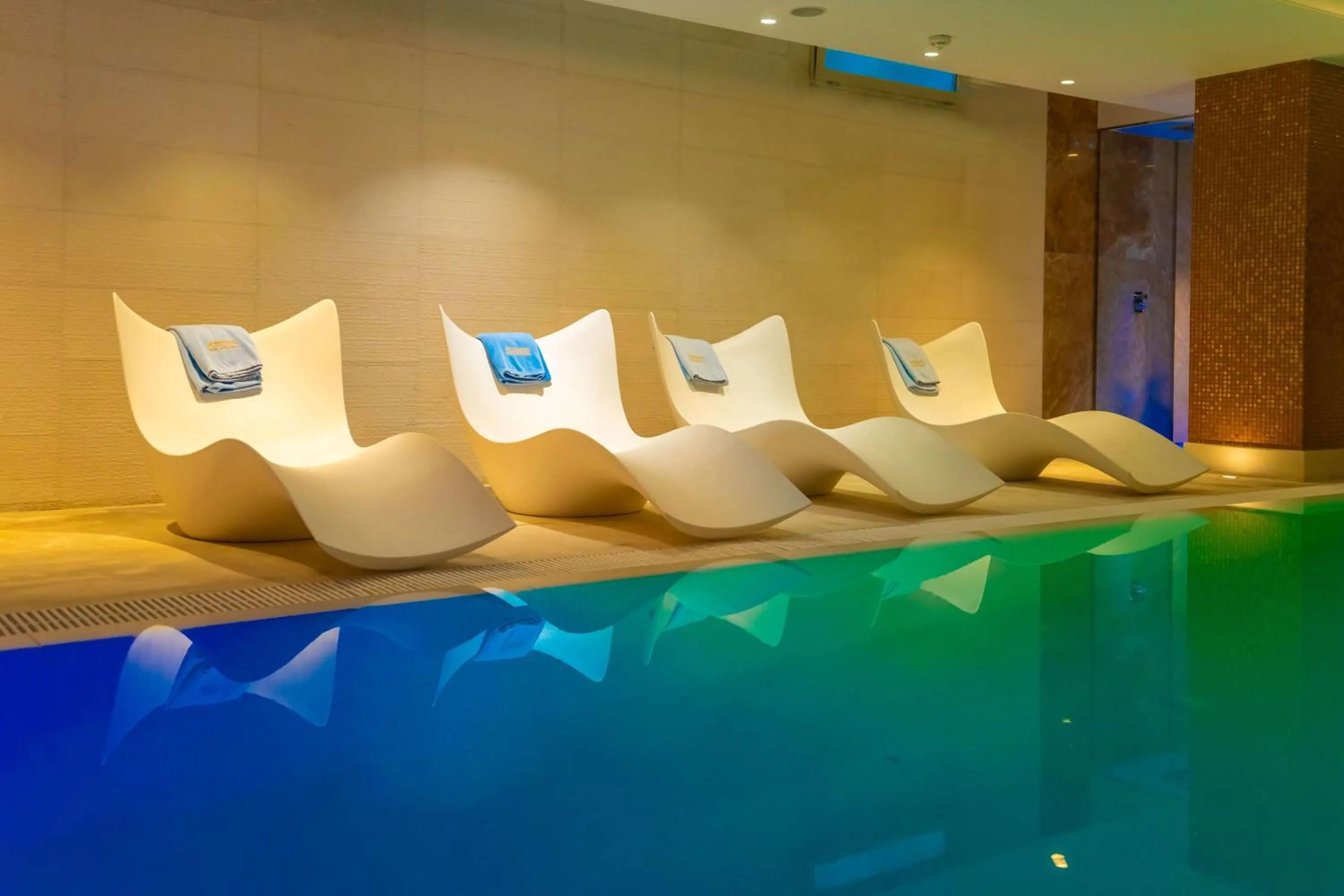 Pool view in Radisson Collection Morina Hotel, Tirana