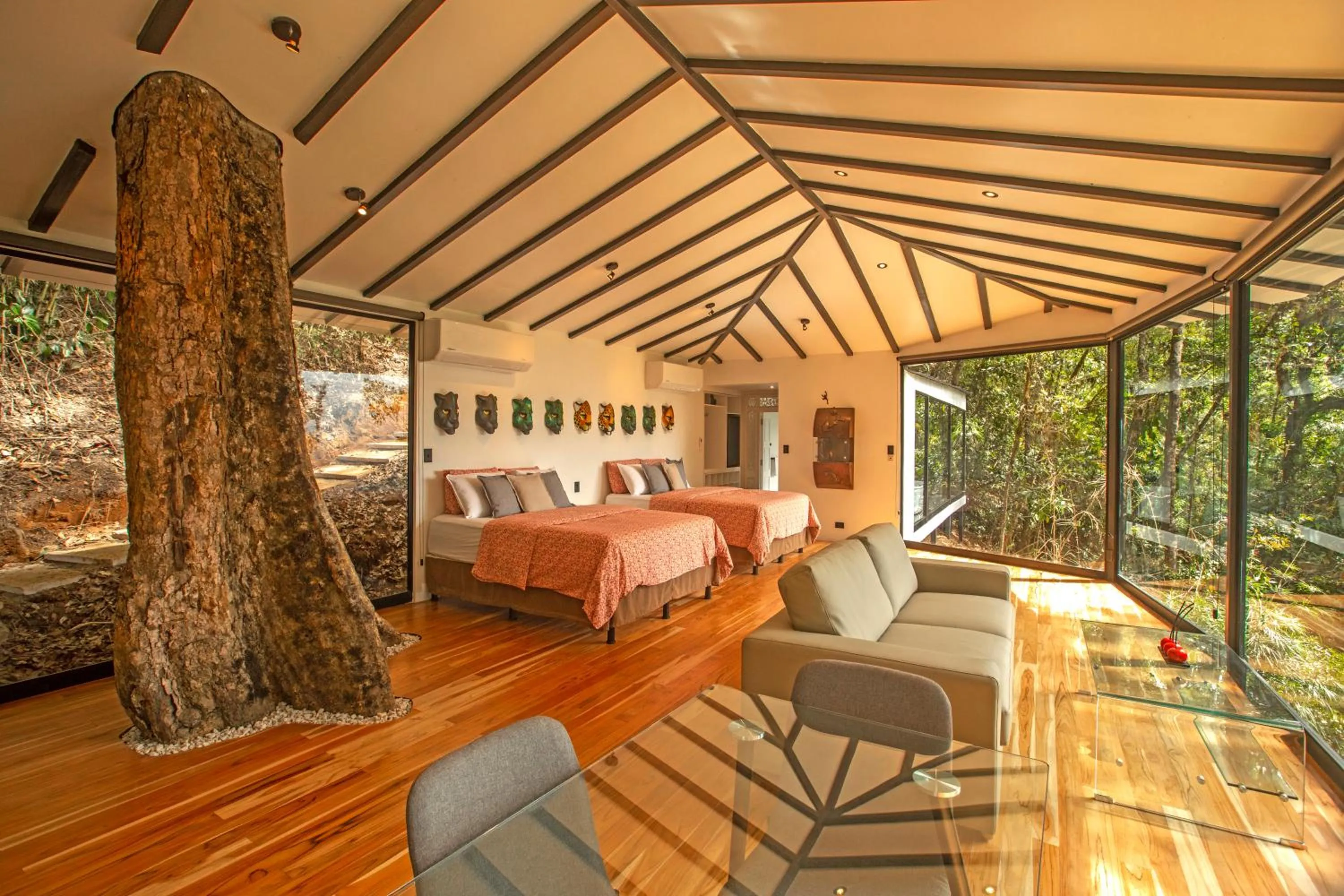 Bed in Dantica Cloud Forest Lodge