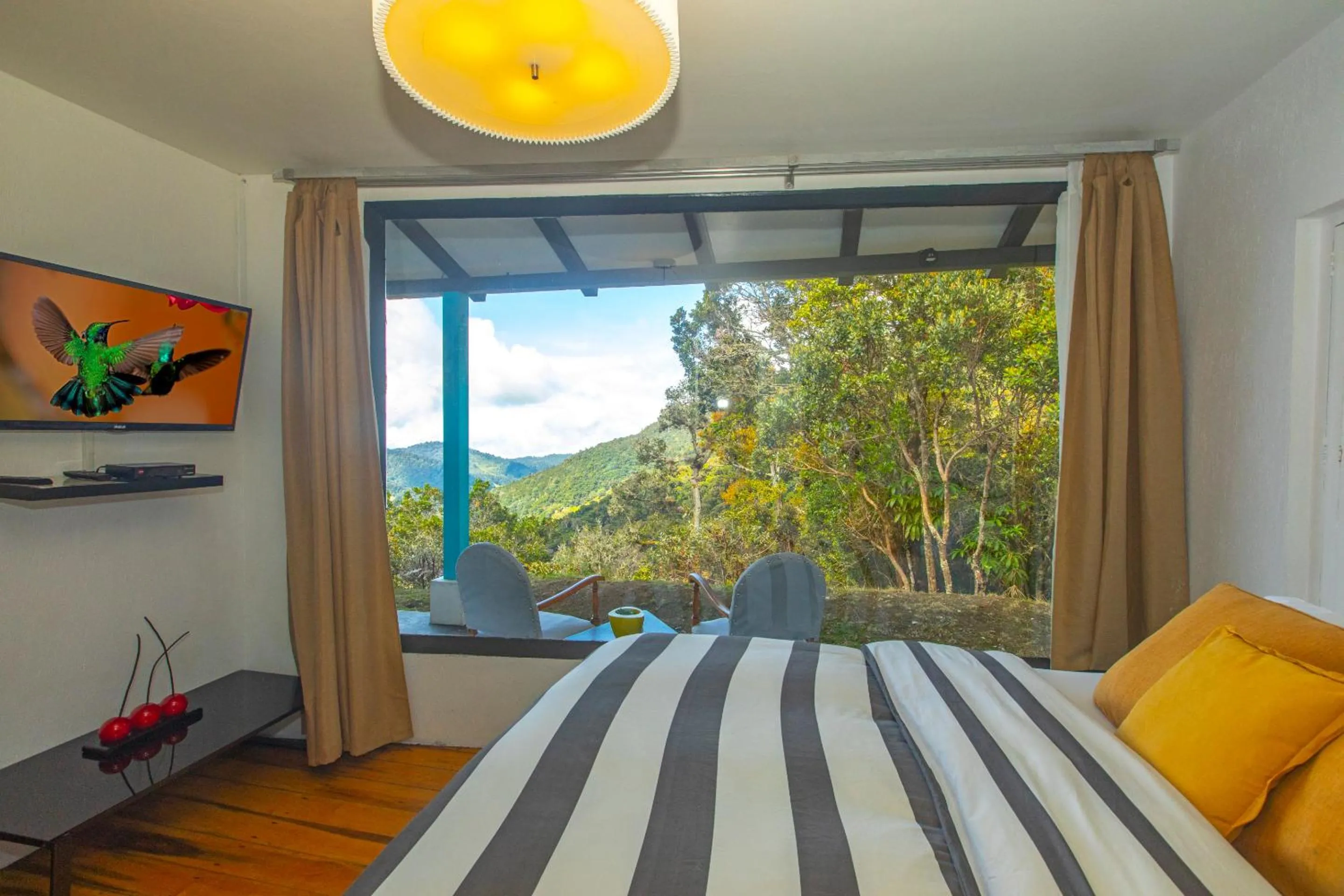 View (from property/room), Bed in Dantica Cloud Forest Lodge