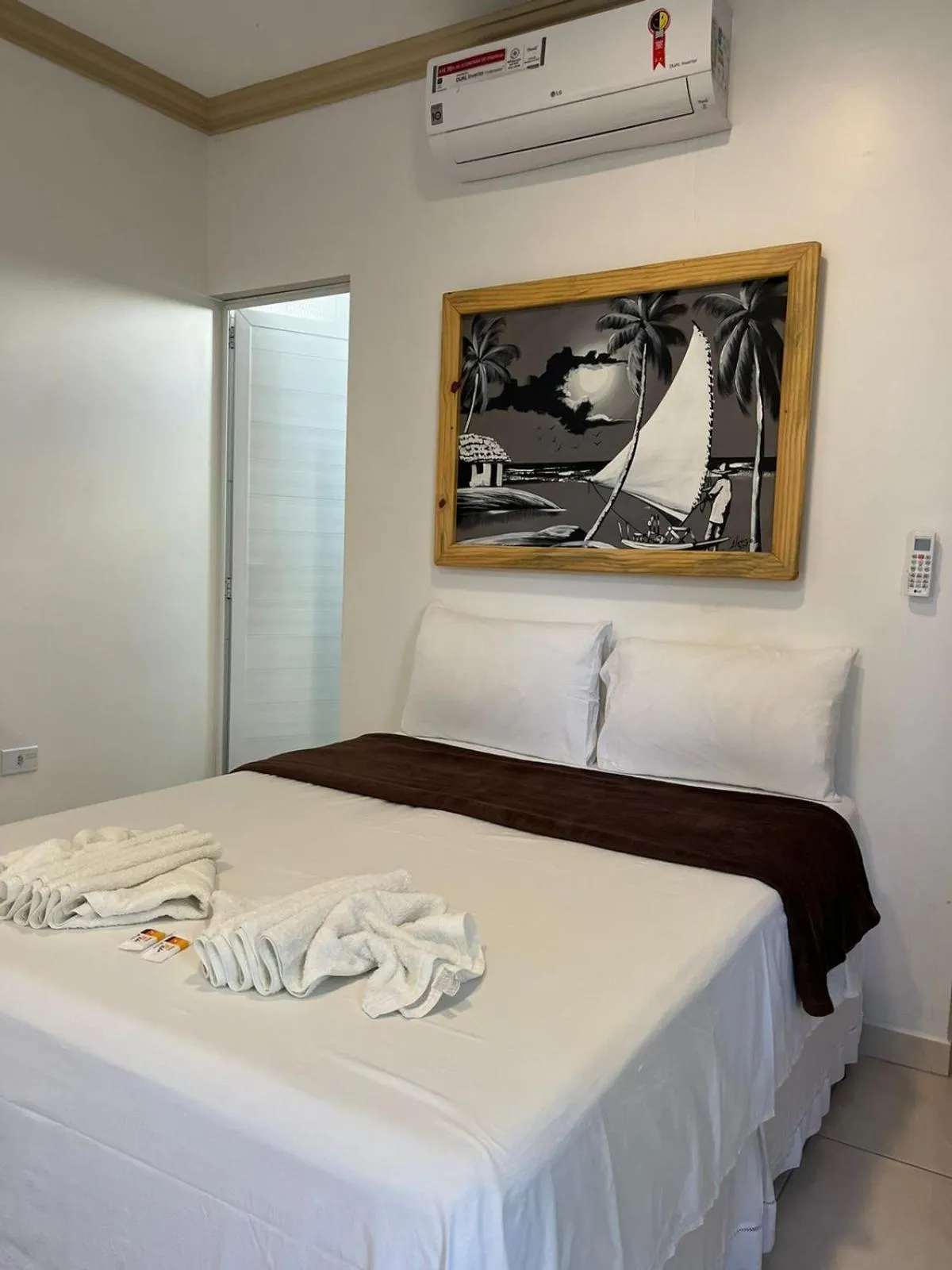 Bed in Pousada La Belle