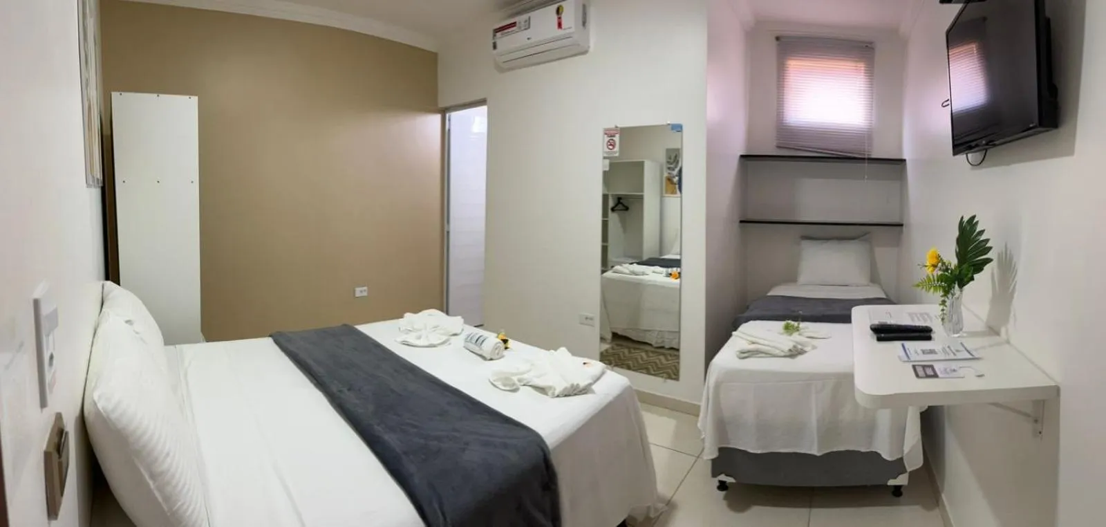 Bed in Pousada La Belle