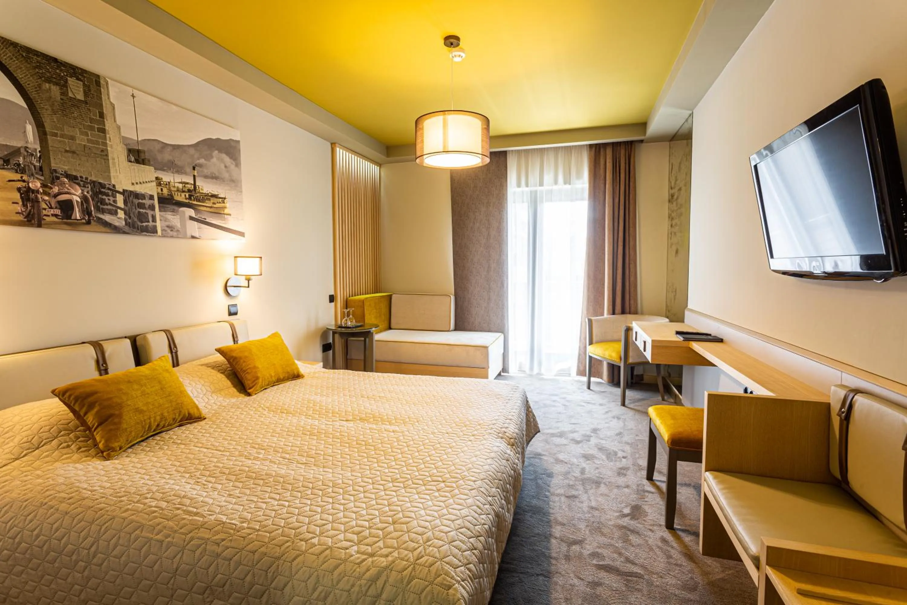 Bed in Hotel Visegrád