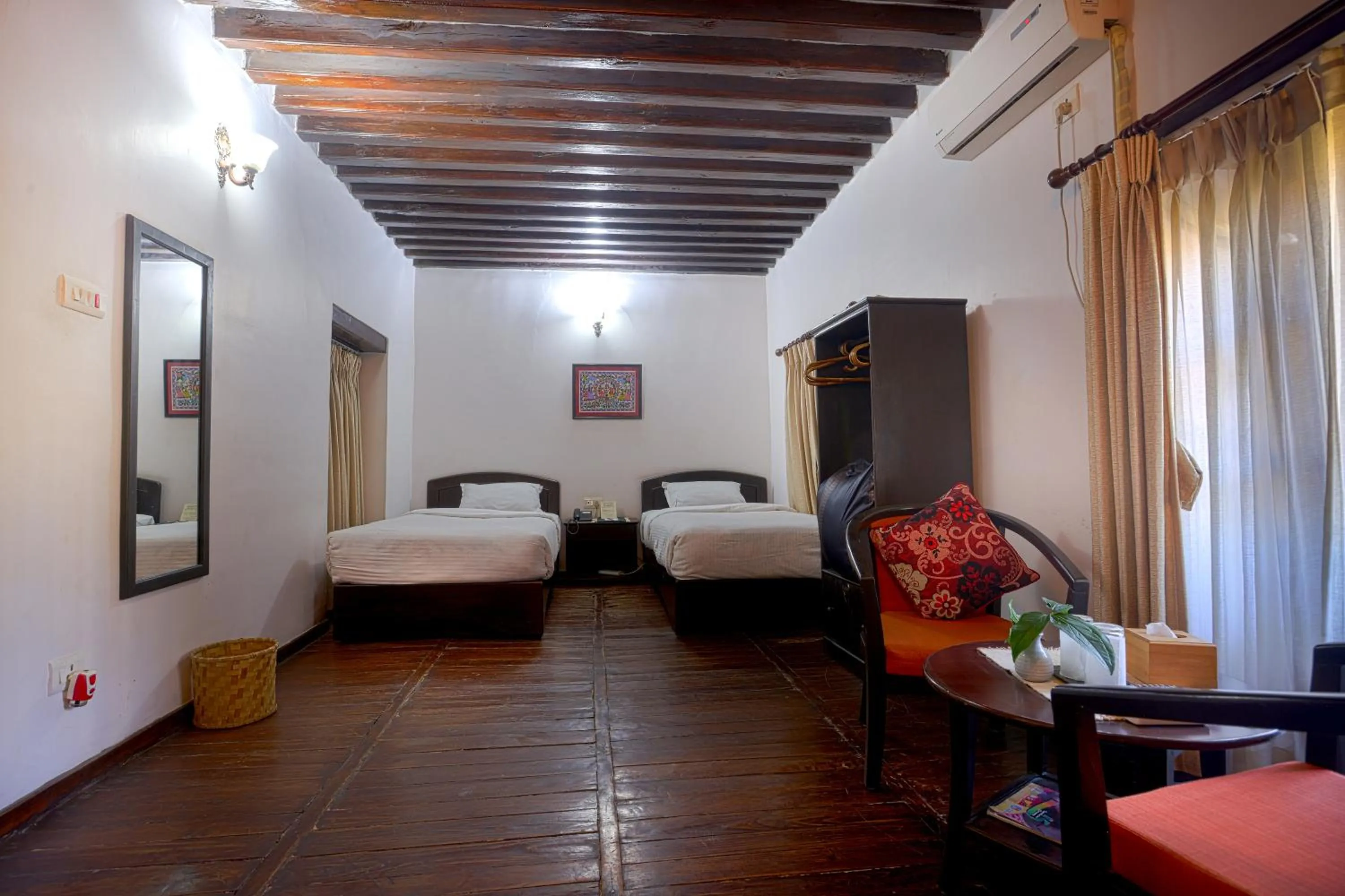 Bed in Hukum Darbar Restaurant & Hotel