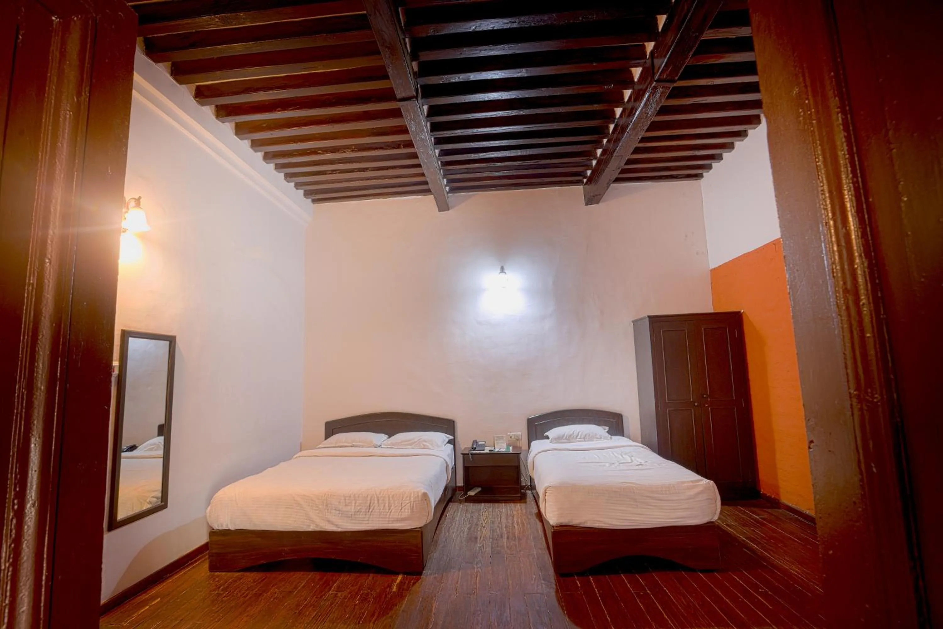 Bed in Hukum Darbar Restaurant & Hotel