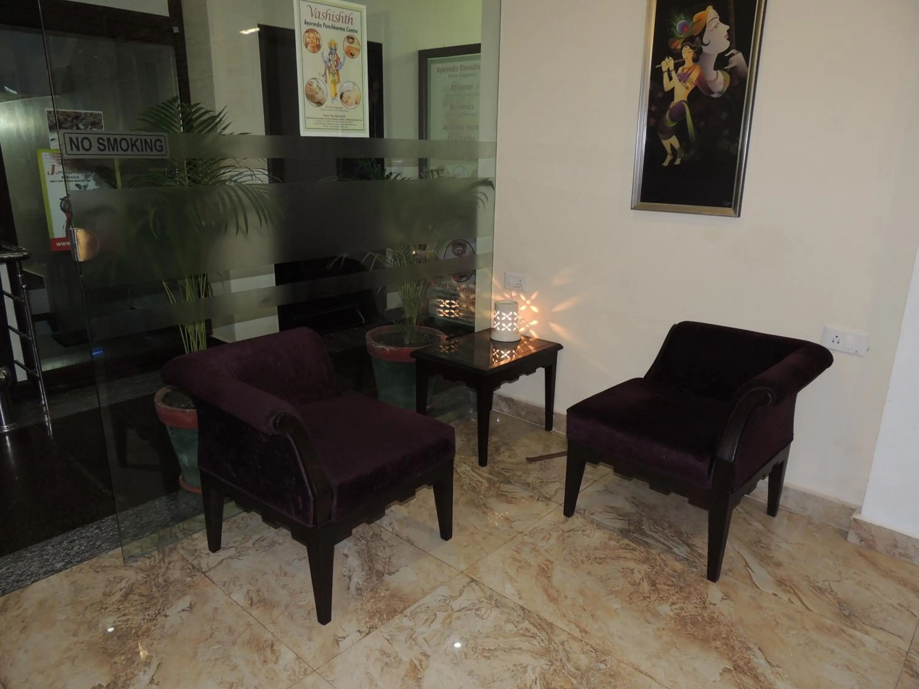 Lobby or reception in Hotel Yog Vashishth