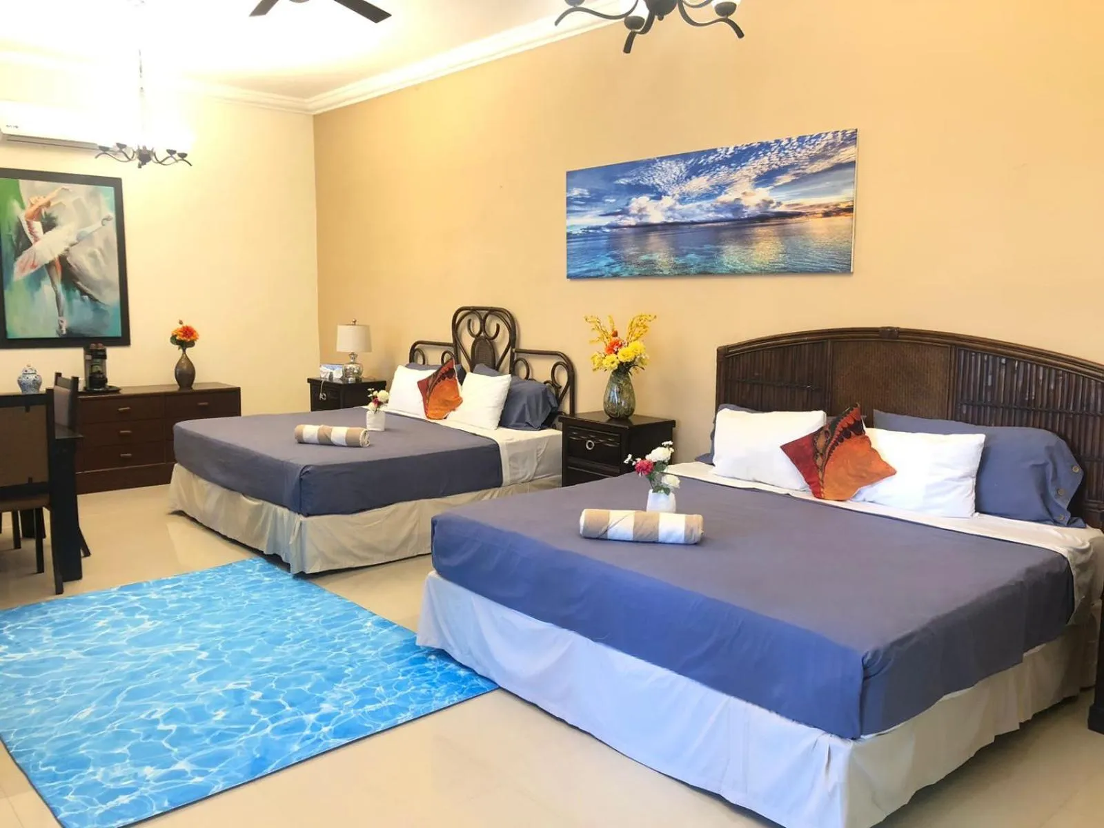Bed in Hotel Boutique Villas Segovia Cozumel