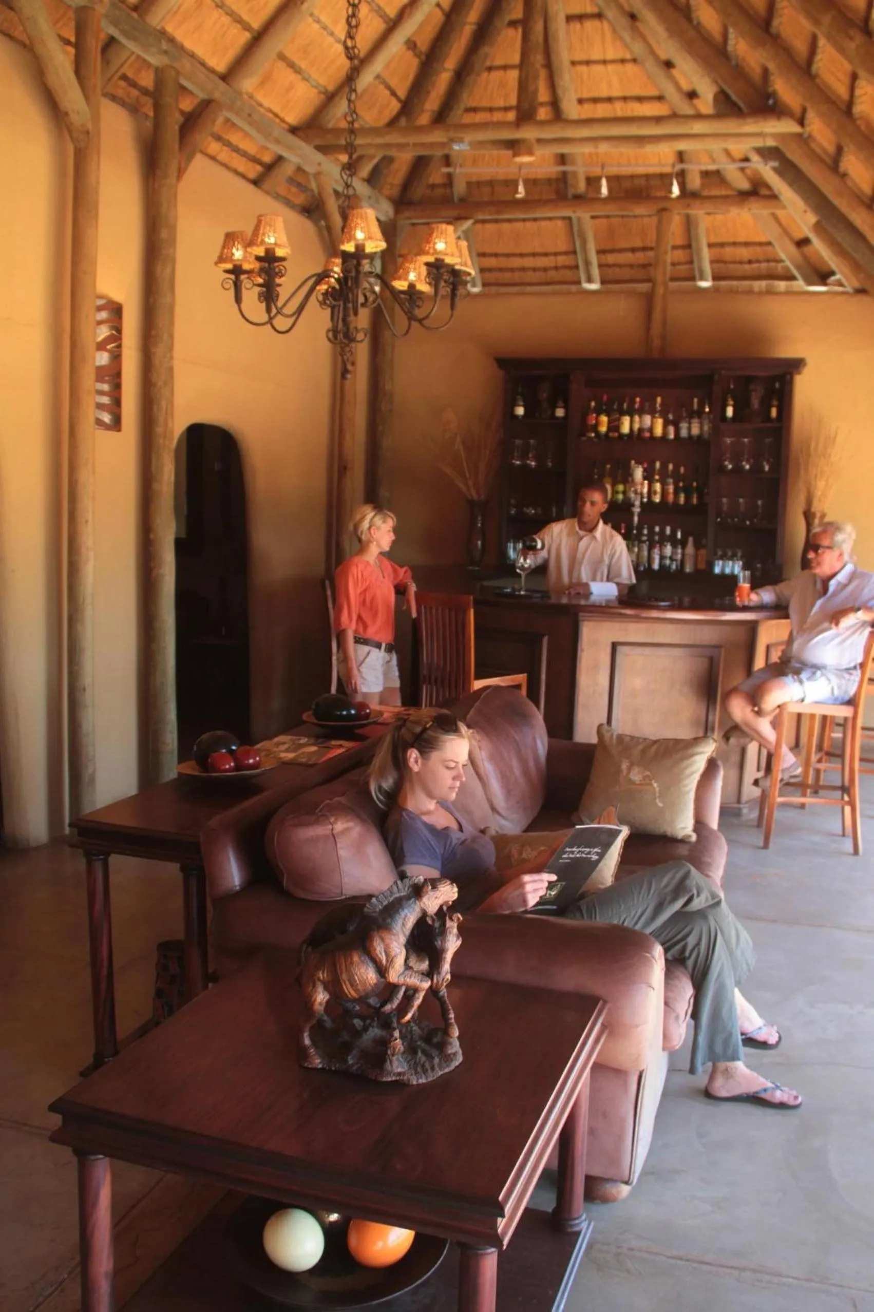 People in Zebra Kalahari Lodge